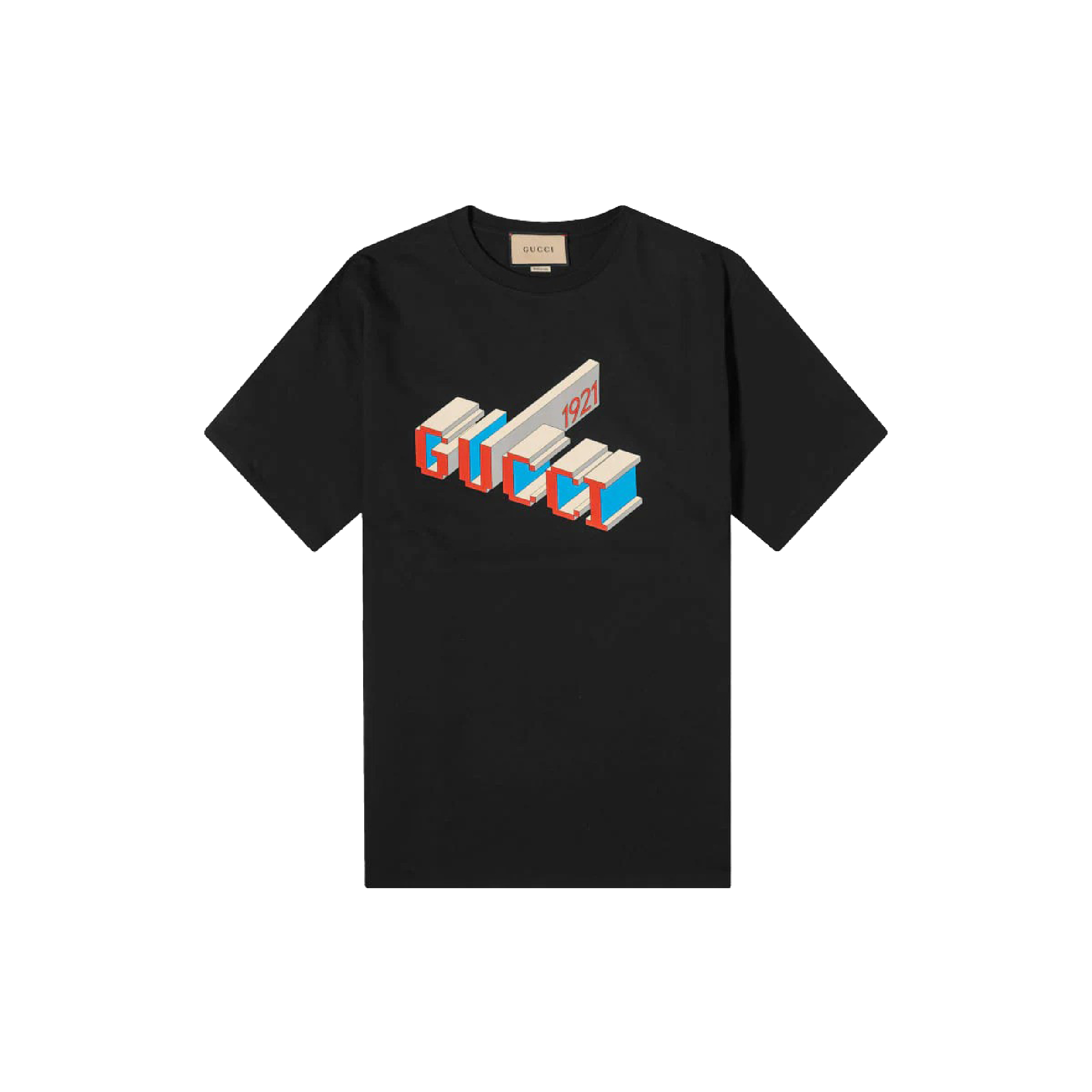 Gucci Stamp 3D 1921 T-Shirt Black-01