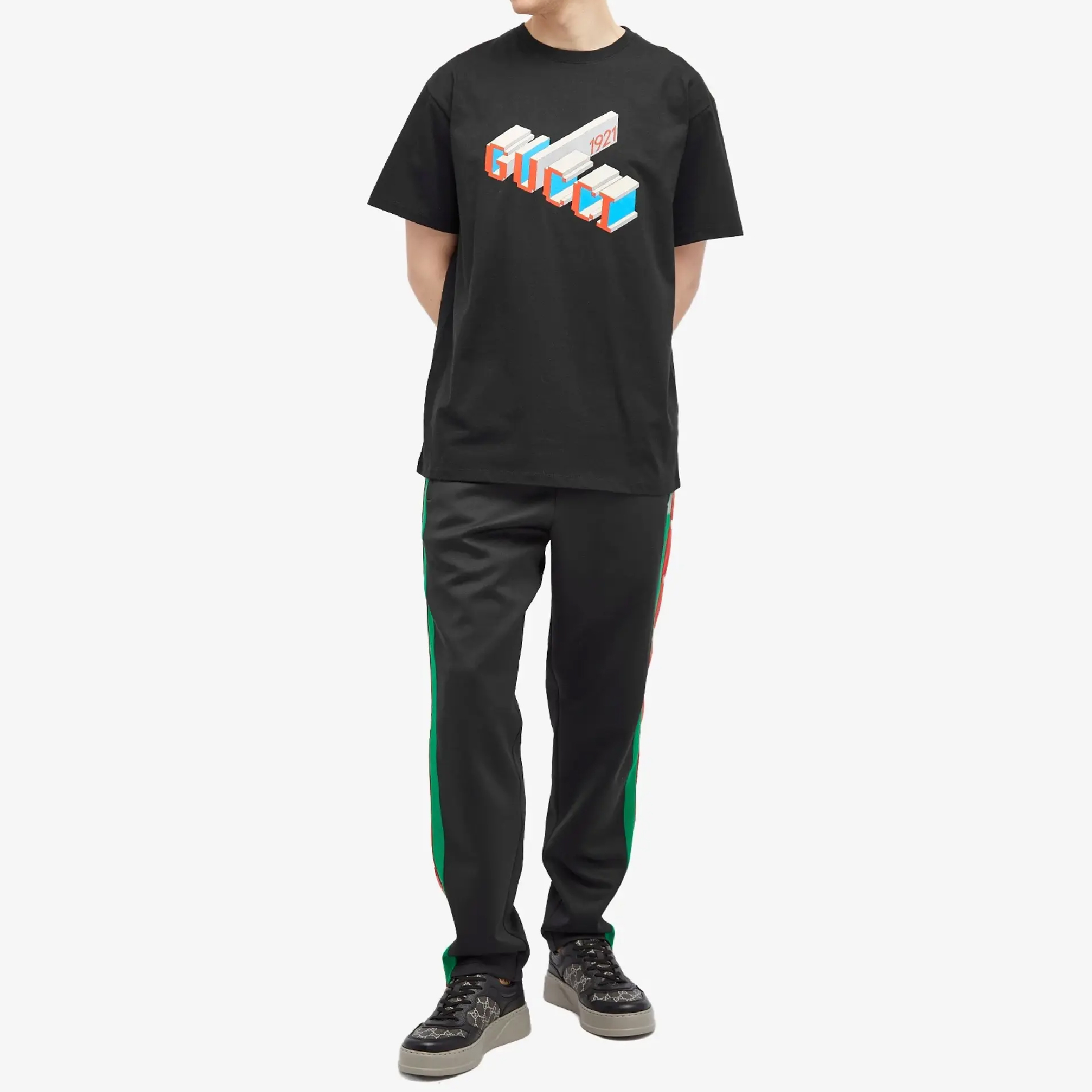 Gucci Stamp 3D 1921 T-Shirt Black-04