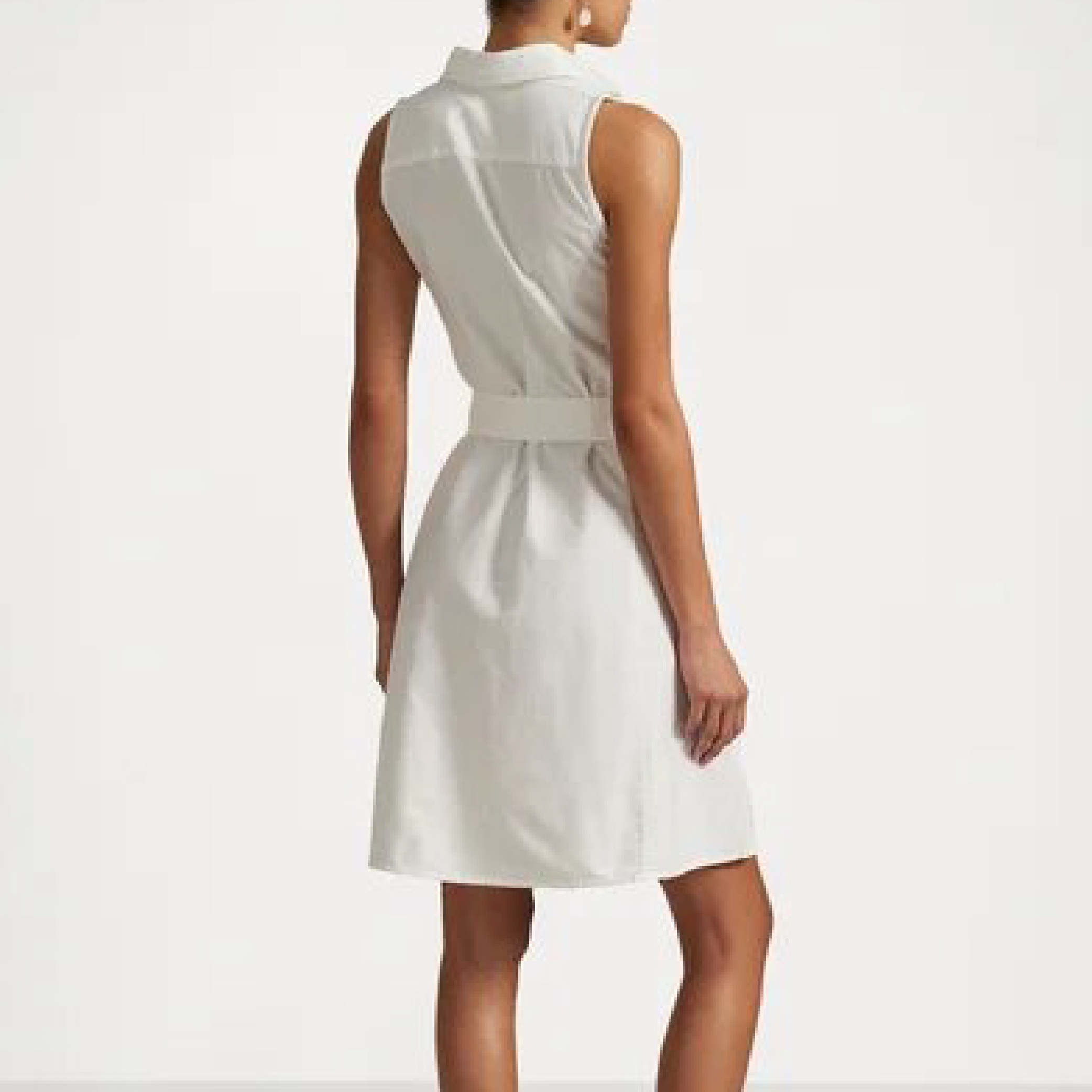 Polo Ralph Lauren Oxford Belted Sleeveless Shirtdress - Shirt dress-09