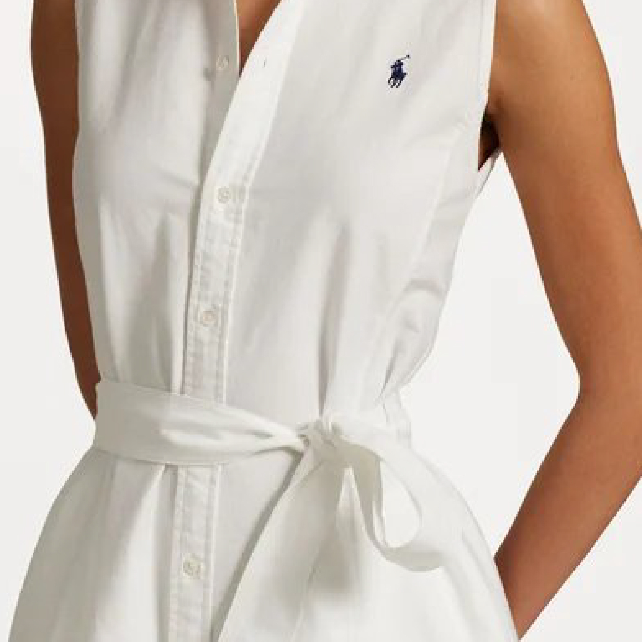Polo Ralph Lauren Oxford Belted Sleeveless Shirtdress - Shirt dress-07