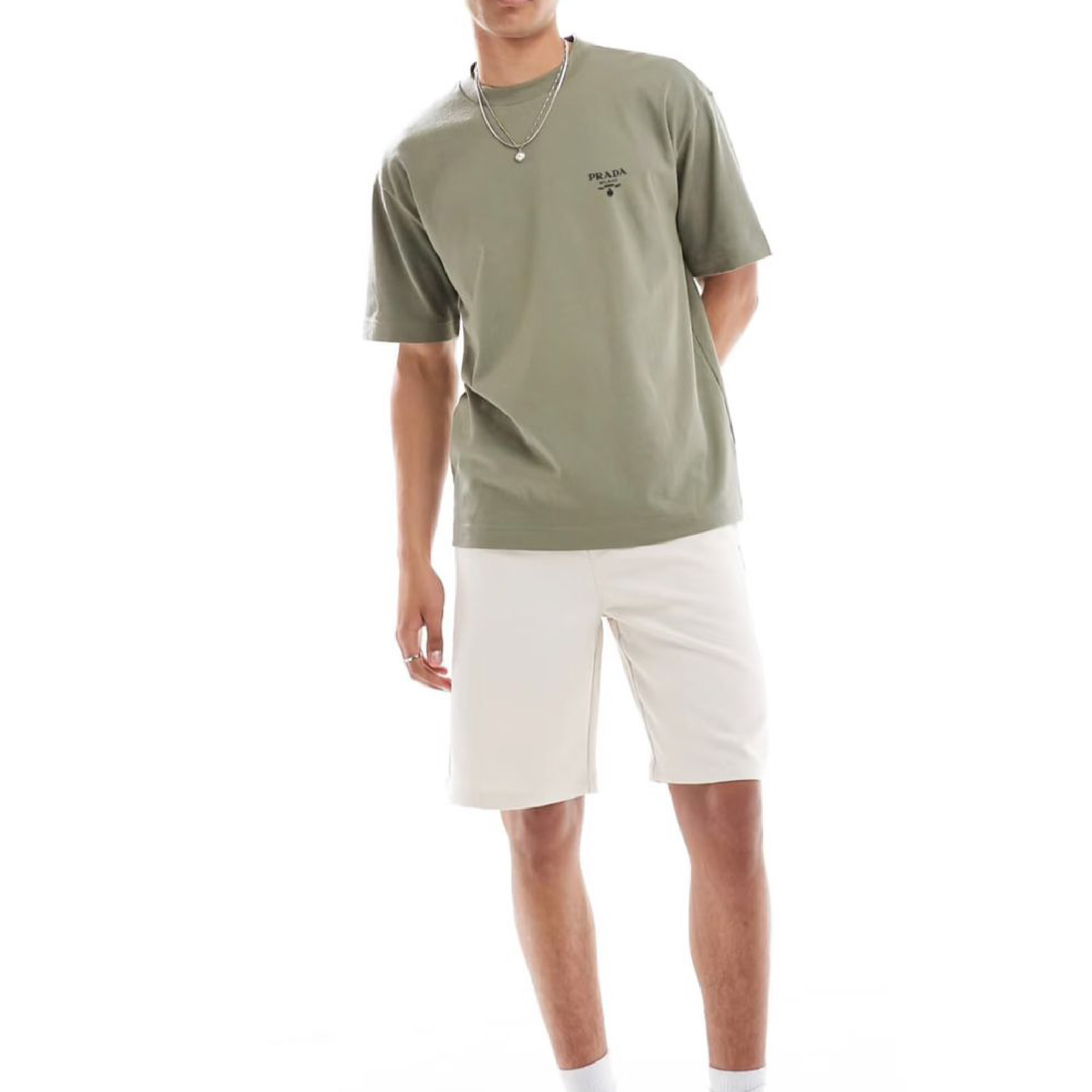 Prada embroidered logo pima cotton tee-07