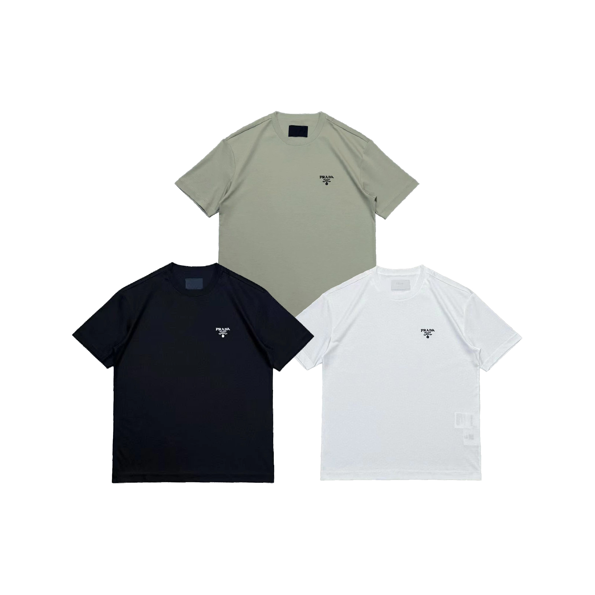 Prada embroidered logo pima cotton tee-04