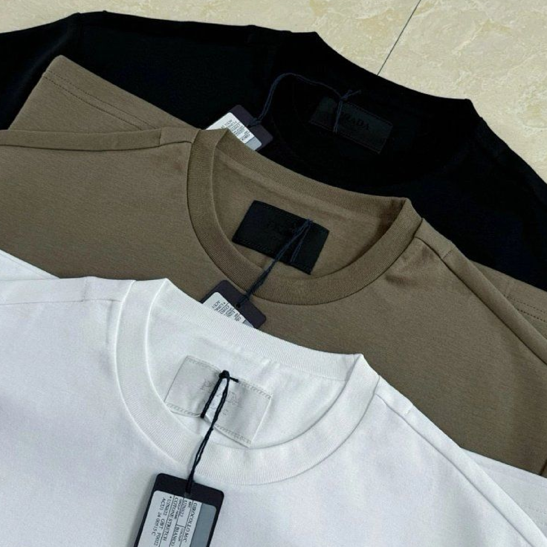 Prada embroidered logo pima cotton tee-06