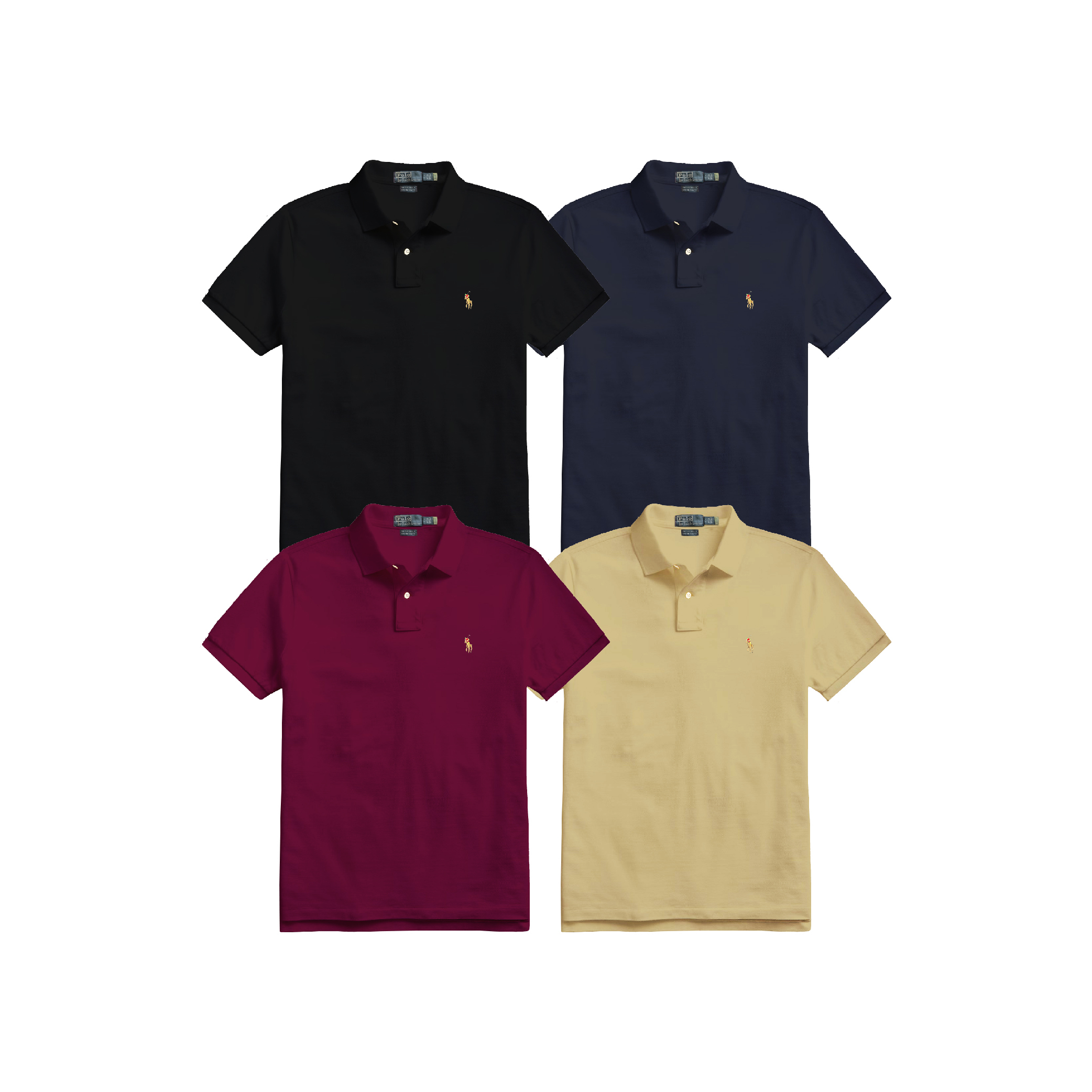 Raph Lauren Custom Slim Fit Mesh Polo Shirt 3-05