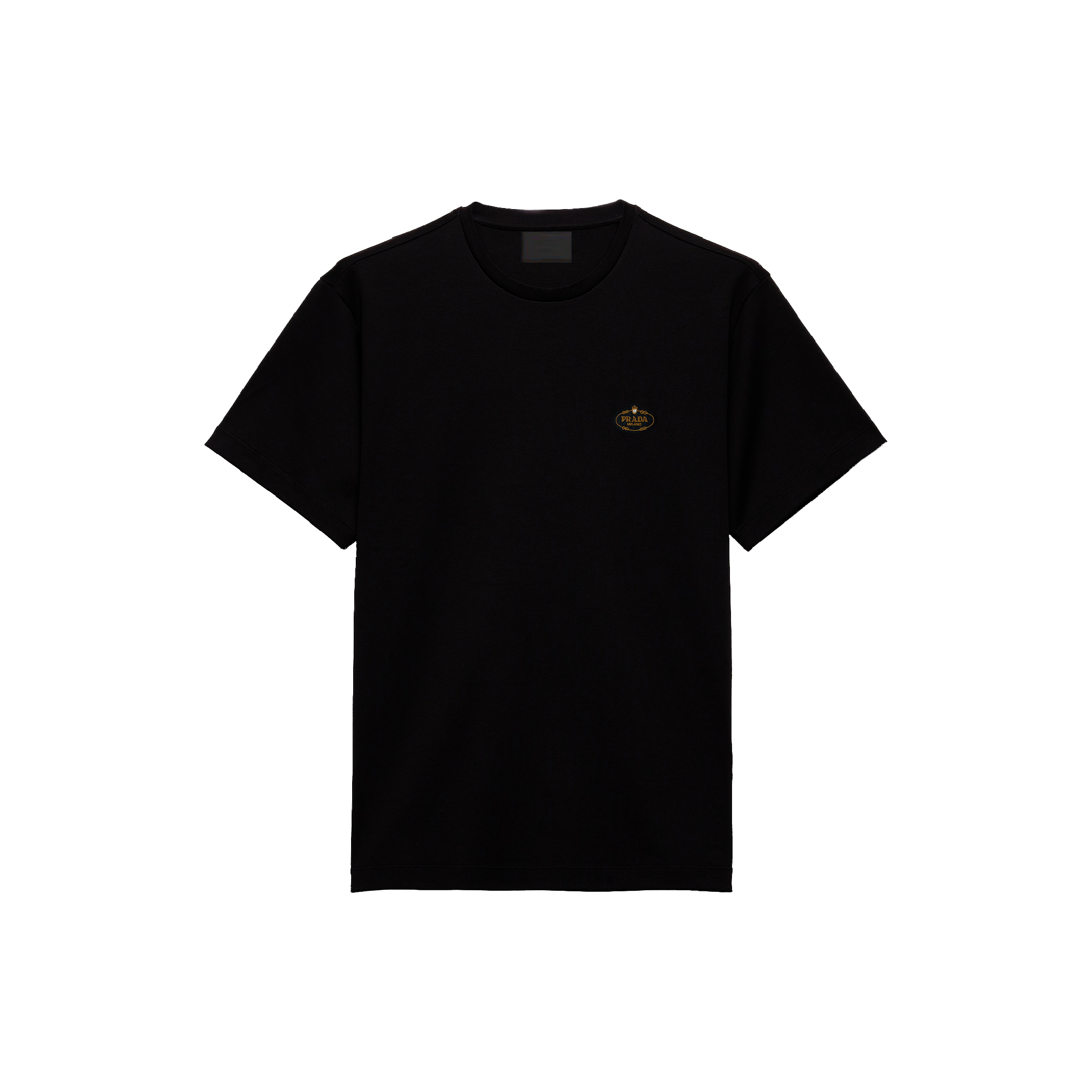 Prada Gold Circle Embroidered Logo Tee-01