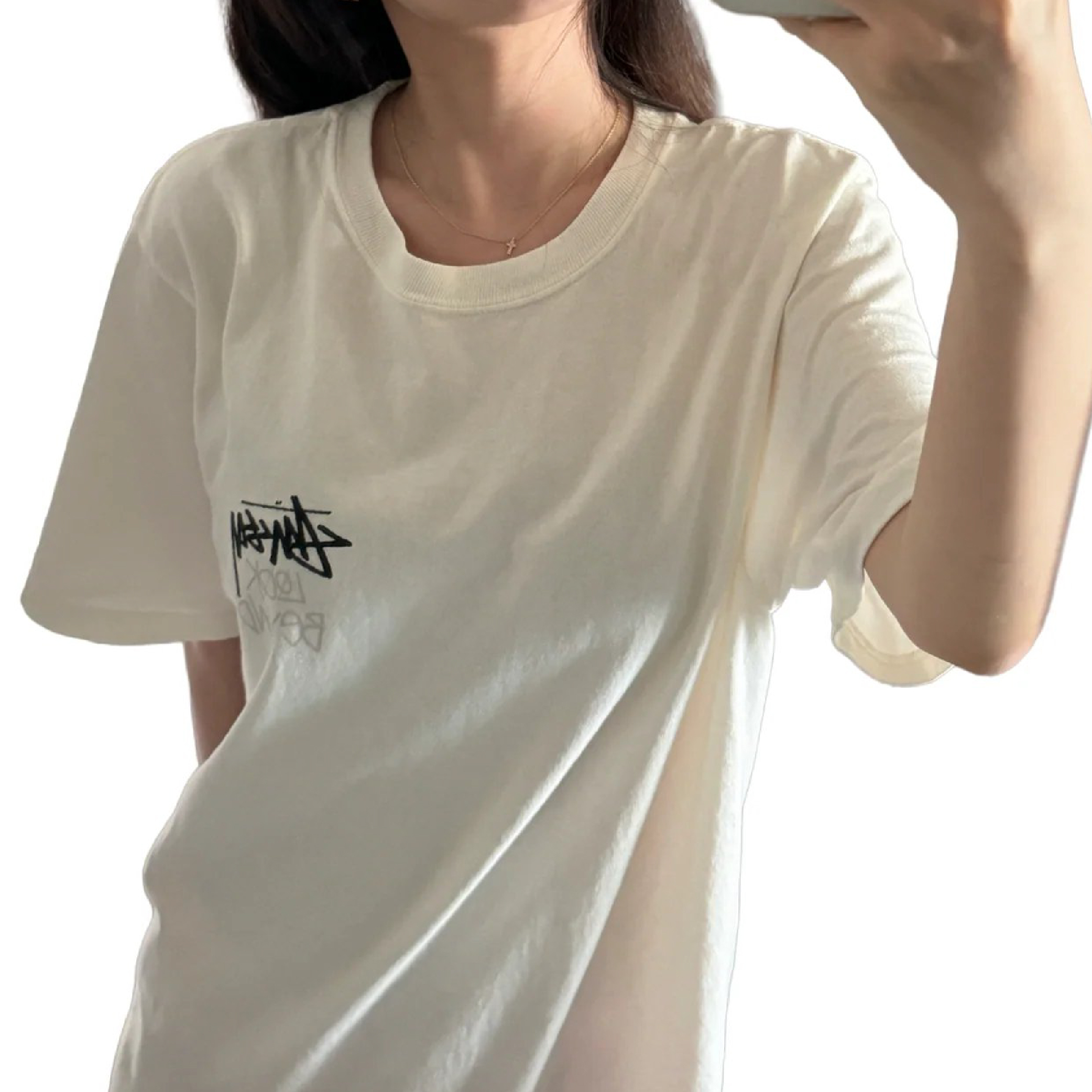 Stüssy Look Beyond Pigment Dyed Tee Natural (SS25)-09
