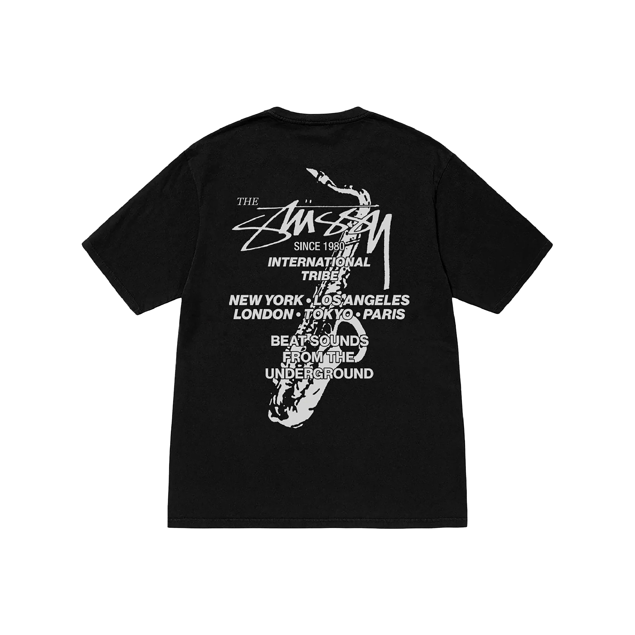 Stüssy Beat Sounds Pigment Dyed Tee Black (FW24)-03
