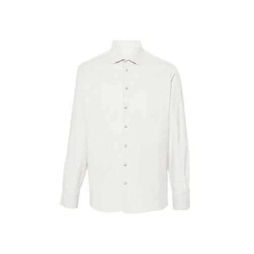 Moncler Corduroy Stripe Long Sleeve Collar Shirt-01