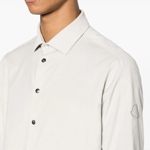Moncler Corduroy Stripe Long Sleeve Collar Shirt-02