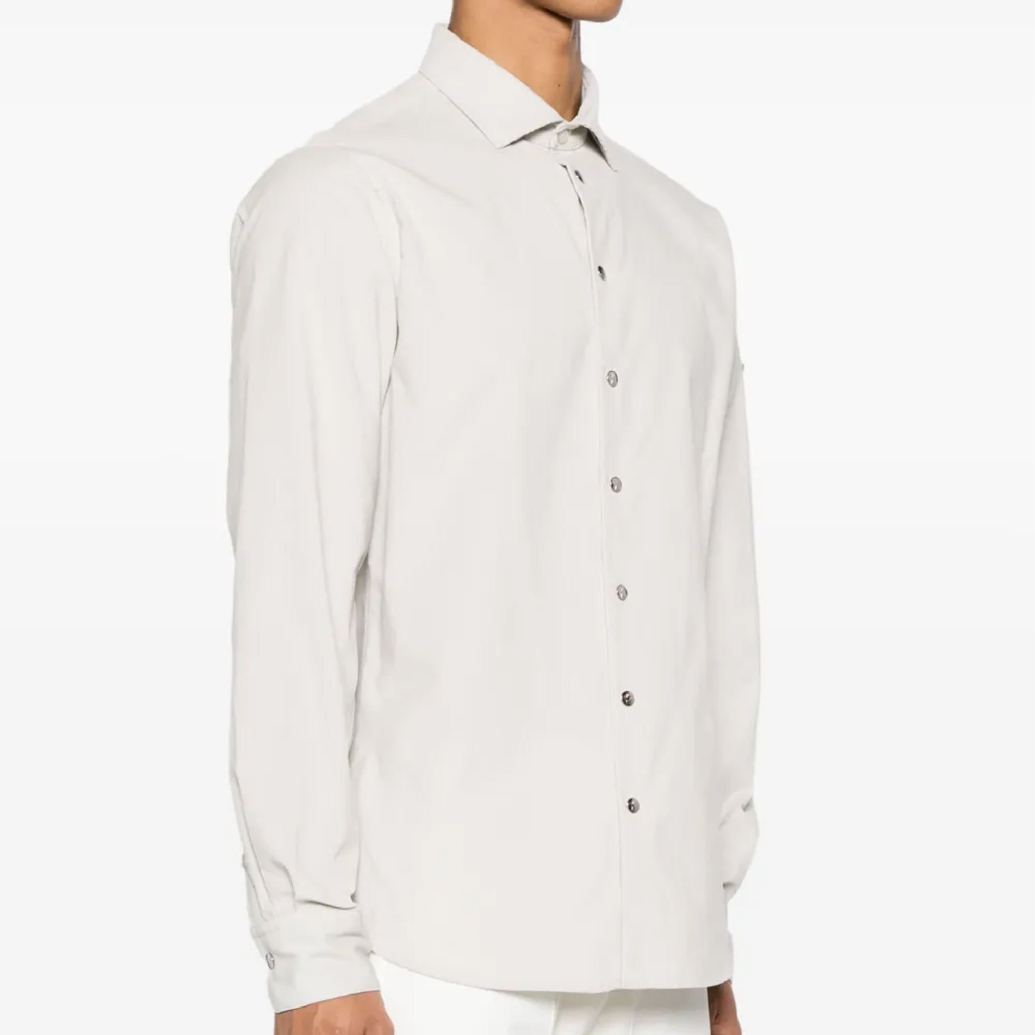 Moncler Corduroy Stripe Long Sleeve Collar Shirt-03