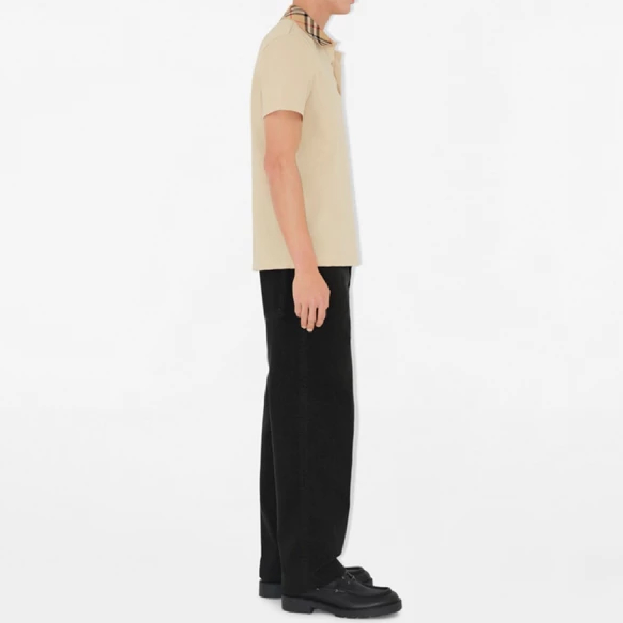 Burberry special check collar polo shirt-08