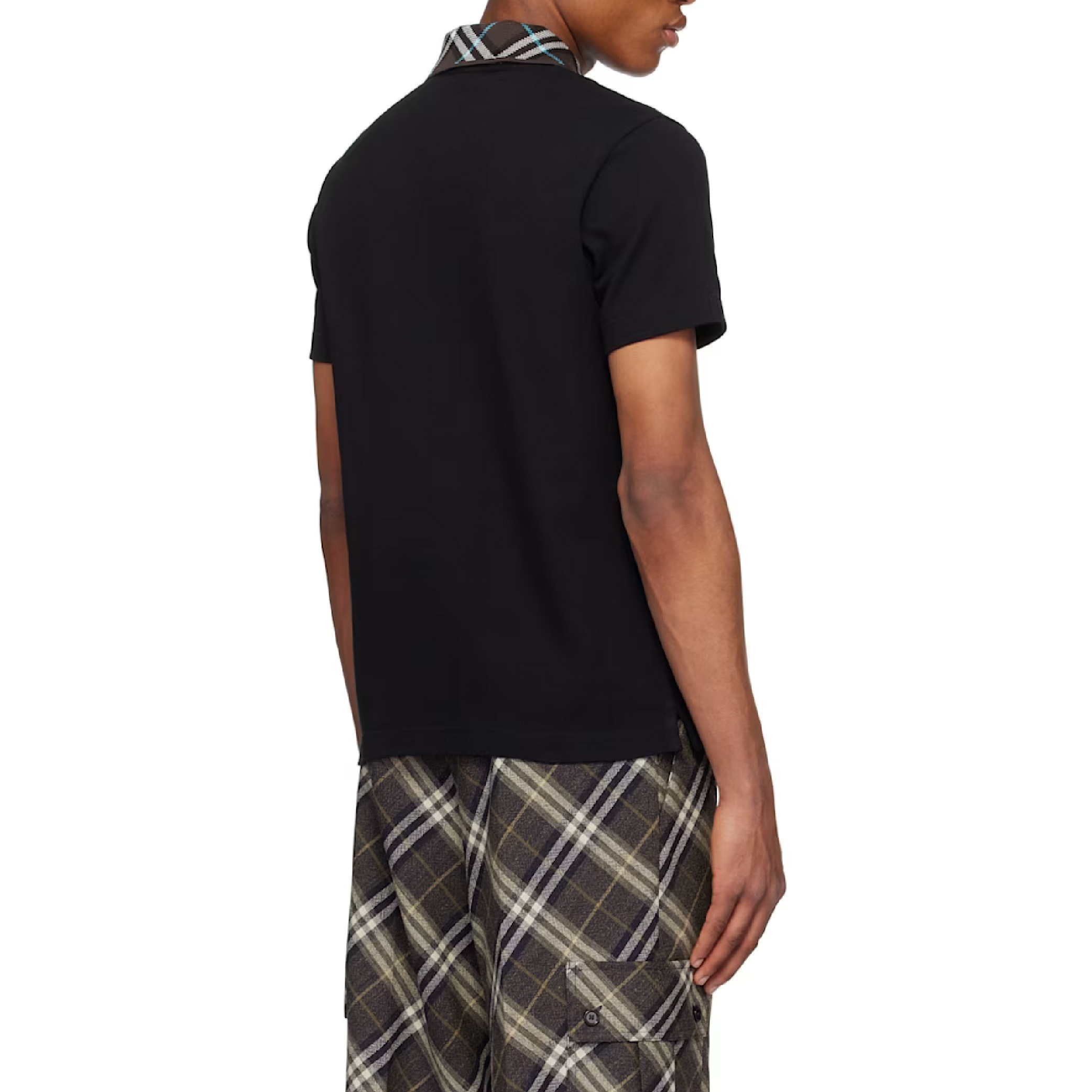 Burberry special check collar polo shirt-06
