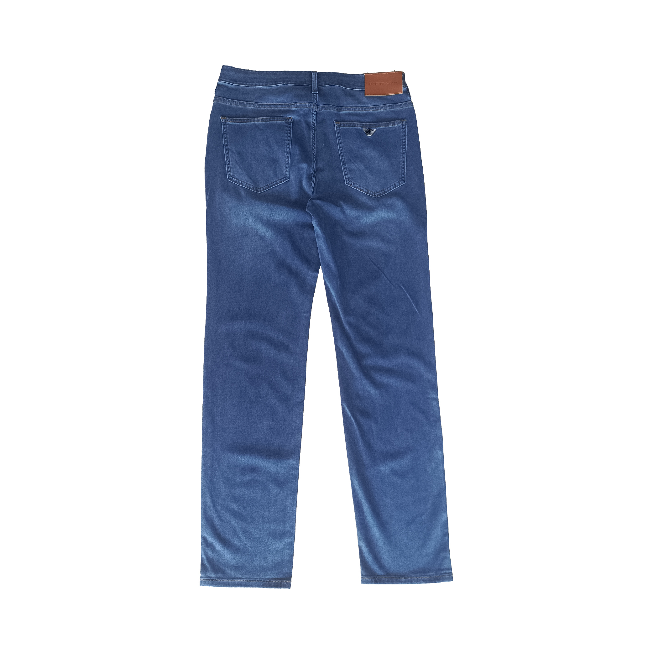 Emporio Armani SS25 Sea Blue Washed Denim Jeans-03