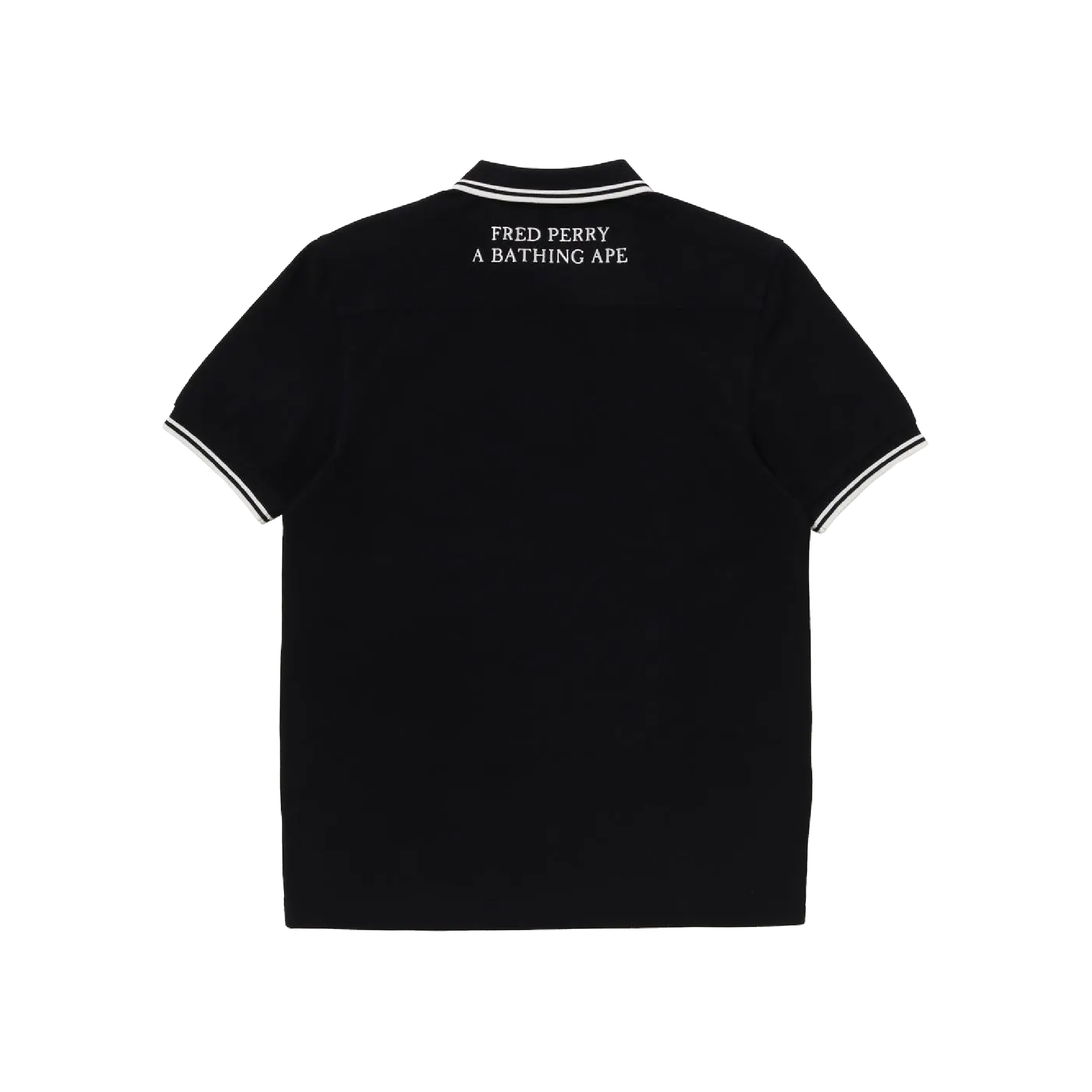 Bathing Ape X Fred Perry Black Camo Polo Tee-03