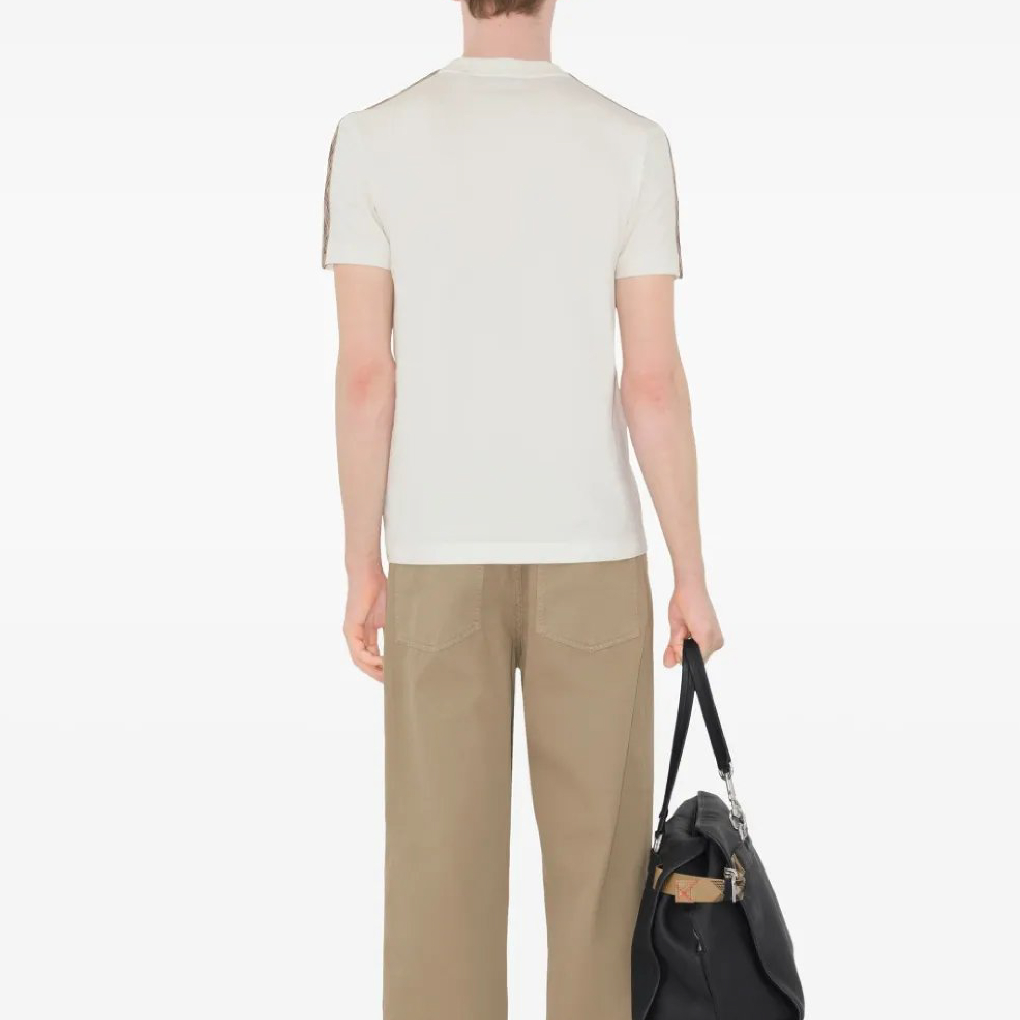 Burberry checkered-trim cotton T-shirt-08