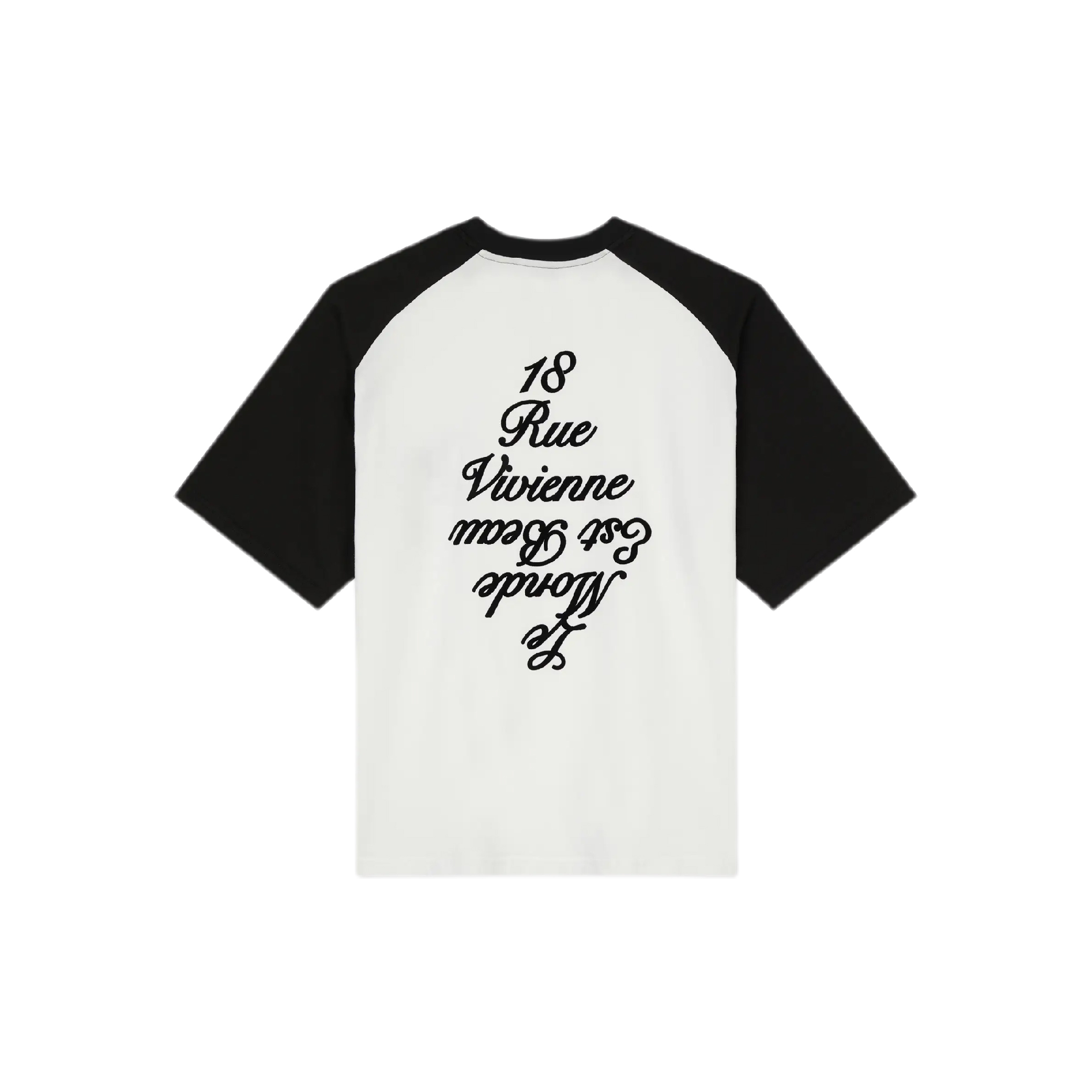 Kenzo Varsity Contrast 18 Rue Vivenne Flocked Logo Tee-02