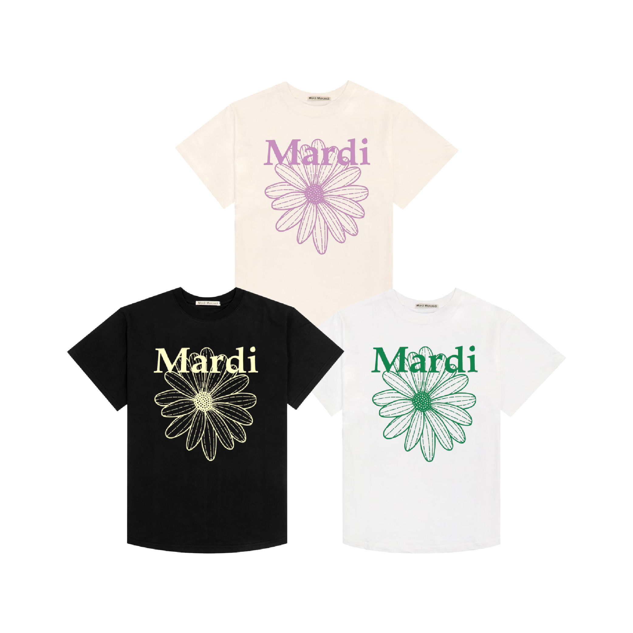 Mardi Mercredi Floral Graphic Print Collection Tee 02-04