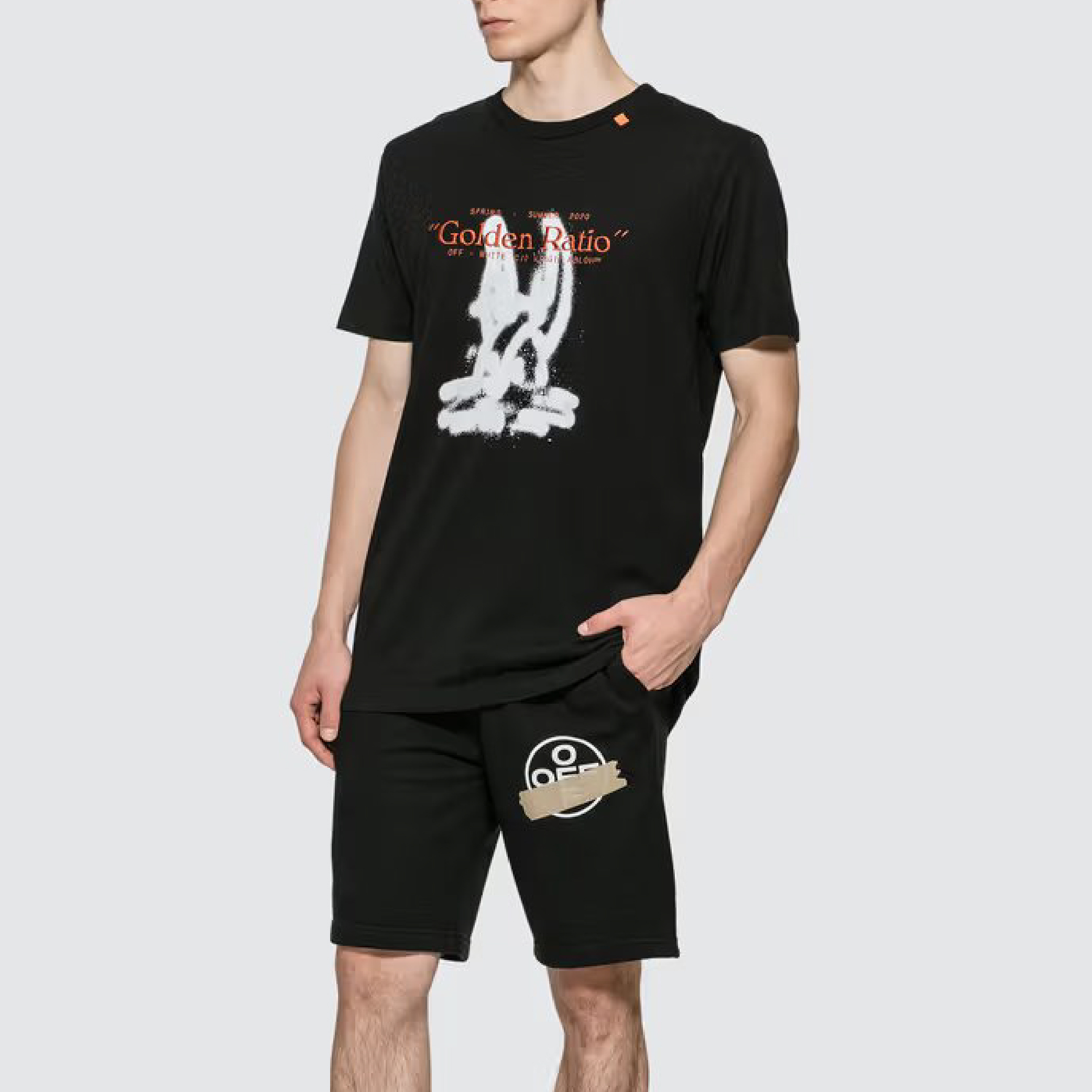 OFF-WHITE Tape Arrows Sweat Shorts-07