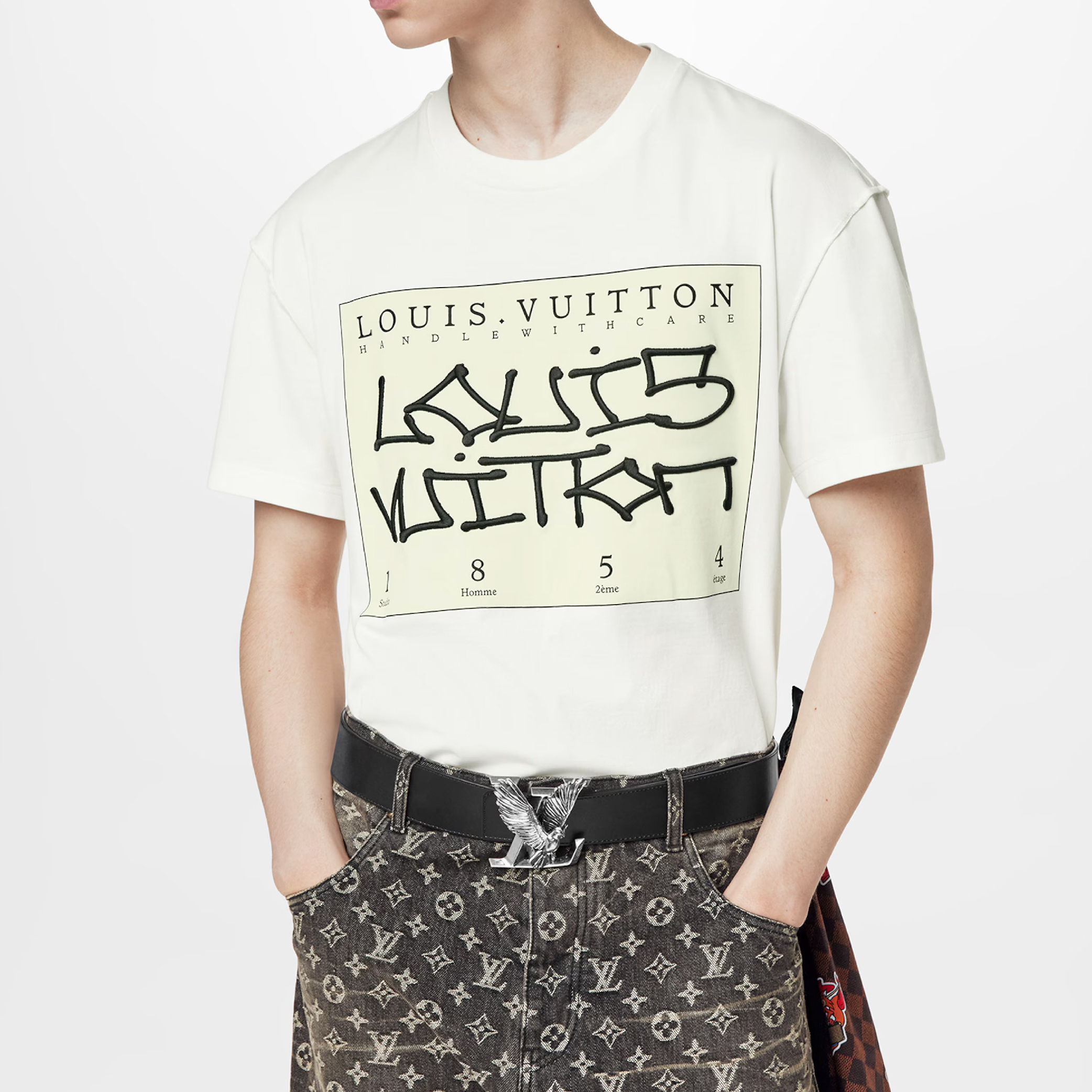 Louis Vuitton Signature Print T-Shirt-02