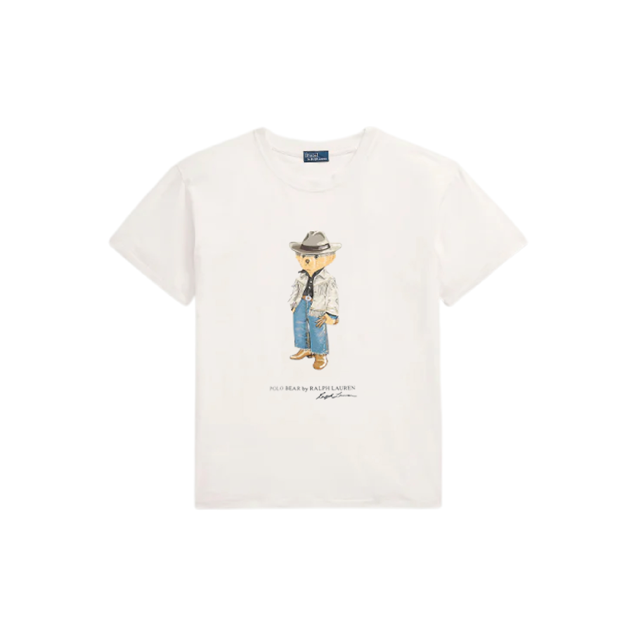 Polo Ralph Lauren T-Shirt White Navy Sky Blue Bear-02