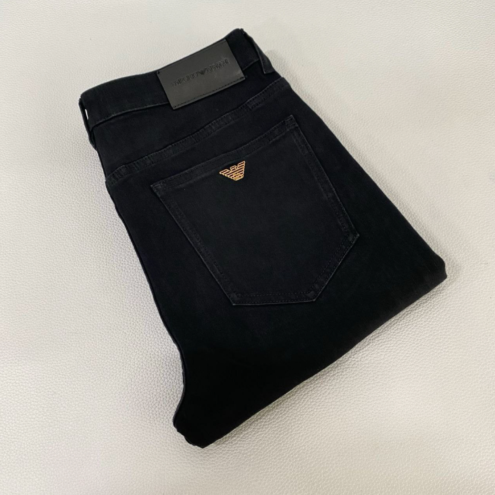 Emporio Armani Black Gold Logo Jeans-04