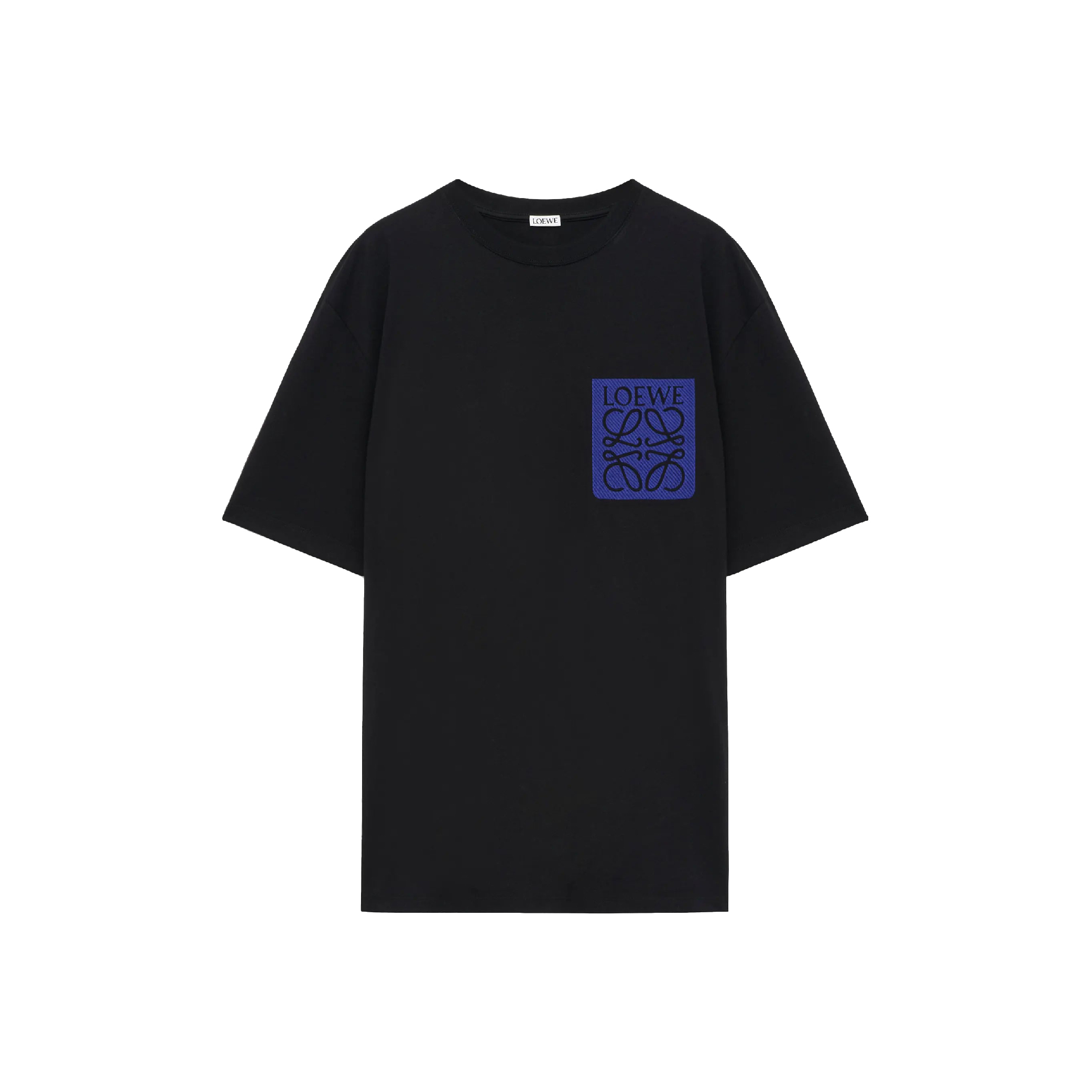 Loewe Anagram Fake Pocket Black Blue T Shirt-01