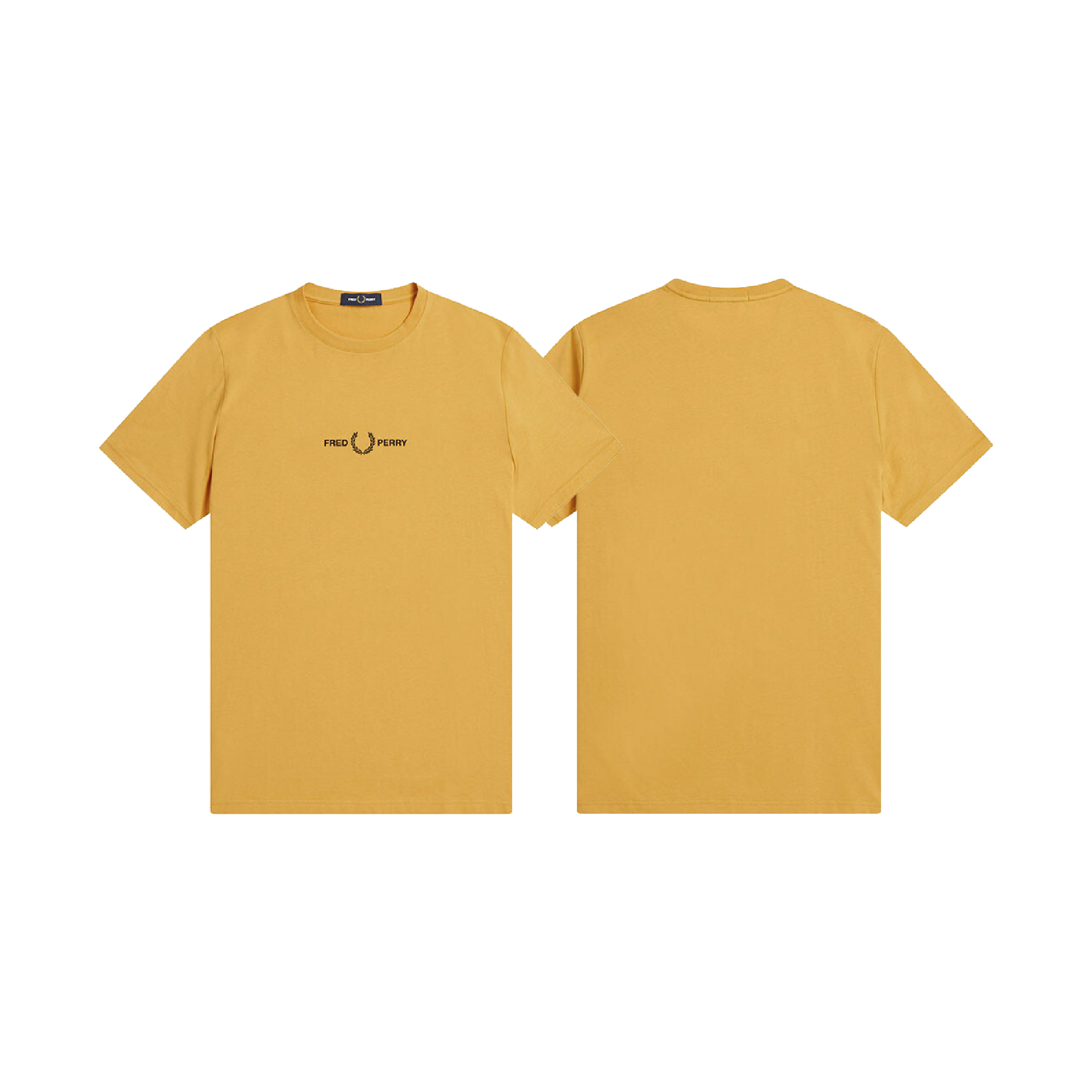 Fred Perry Logo Yellow Tee-01