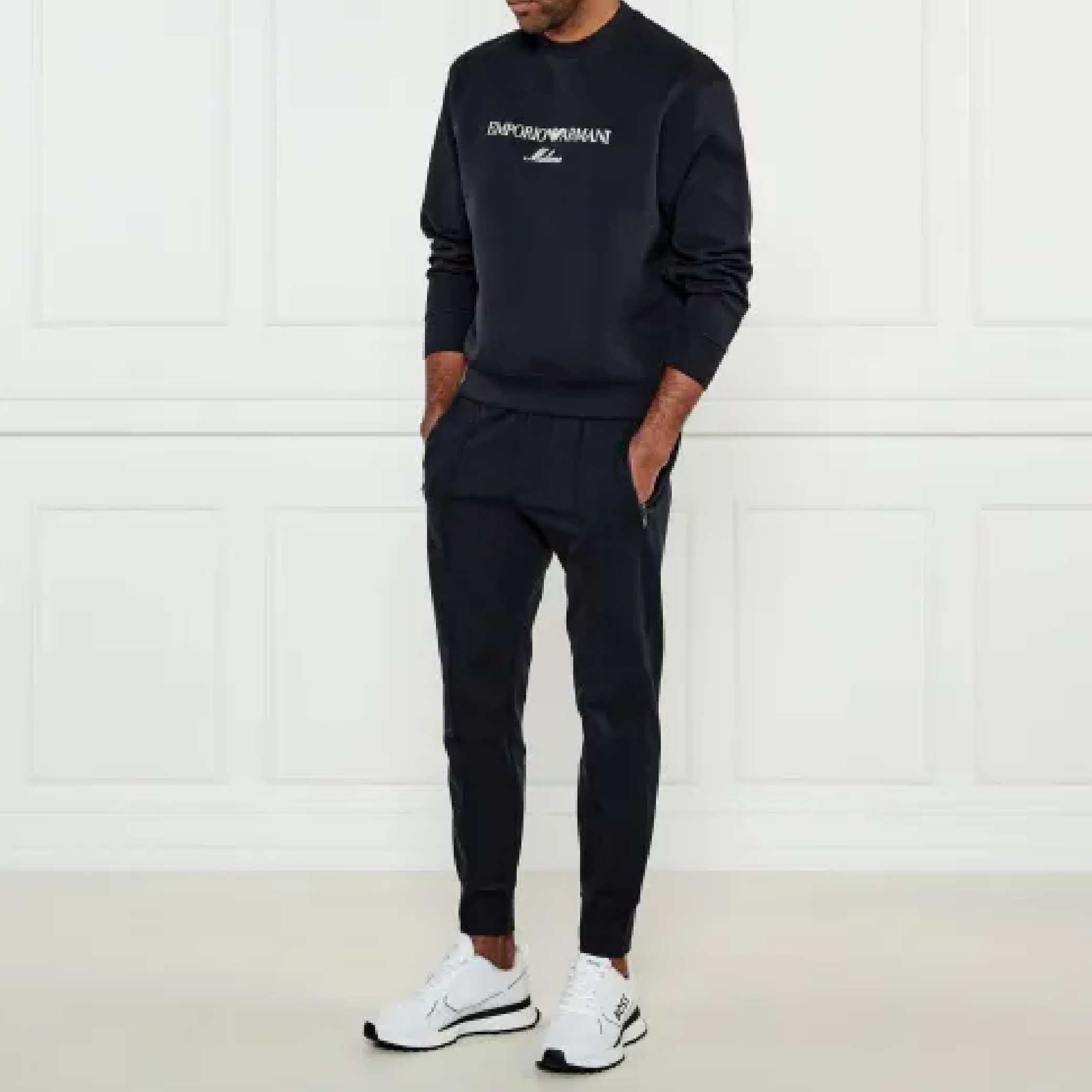 Emporio Armani Back Logo Jogger Pants-07