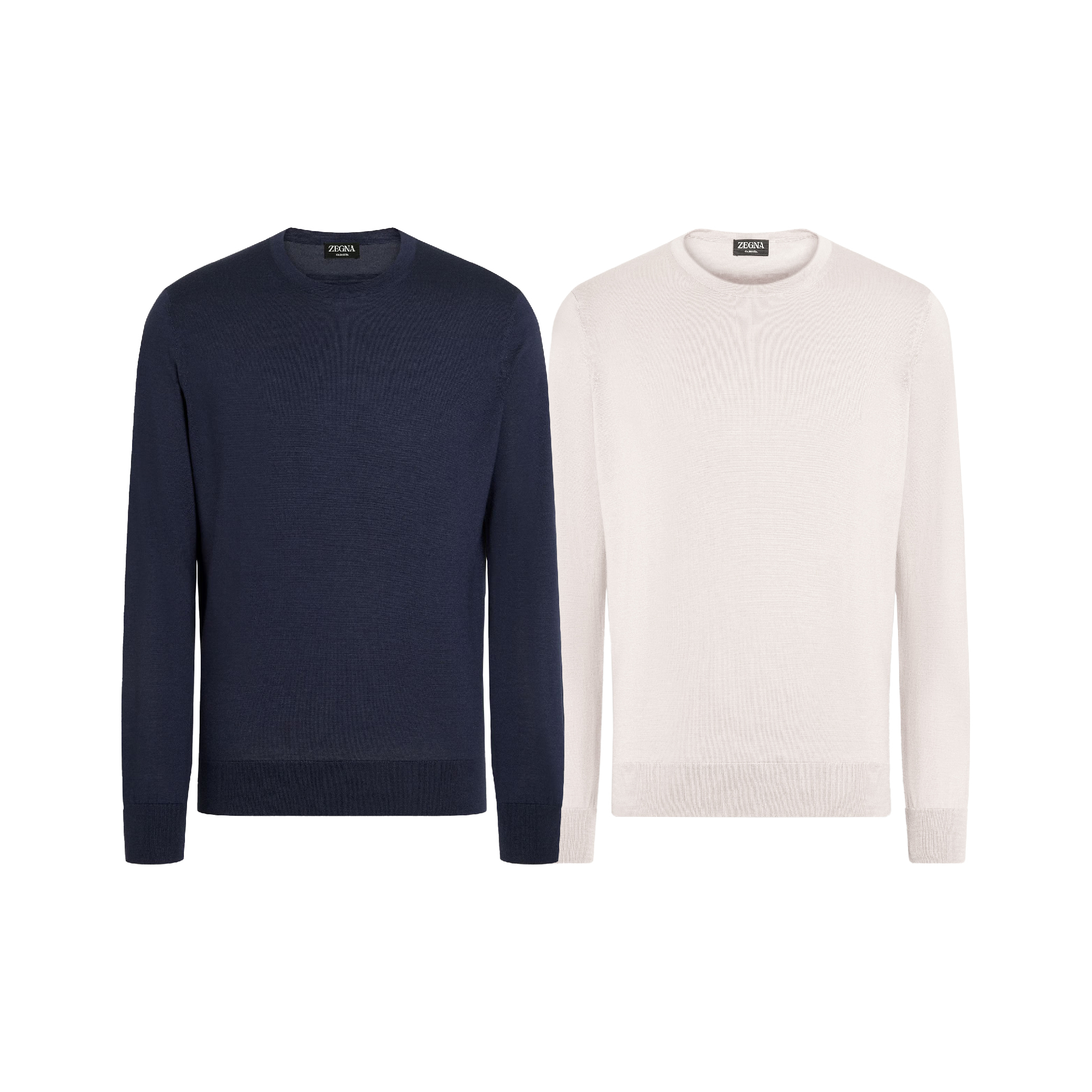 ZEGNA Mélange Cashseta Crewneck-01