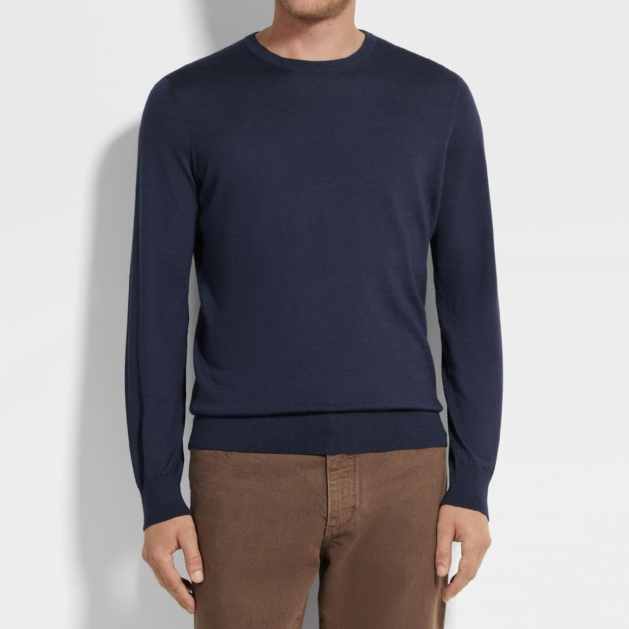 ZEGNA Mélange Cashseta Crewneck-05