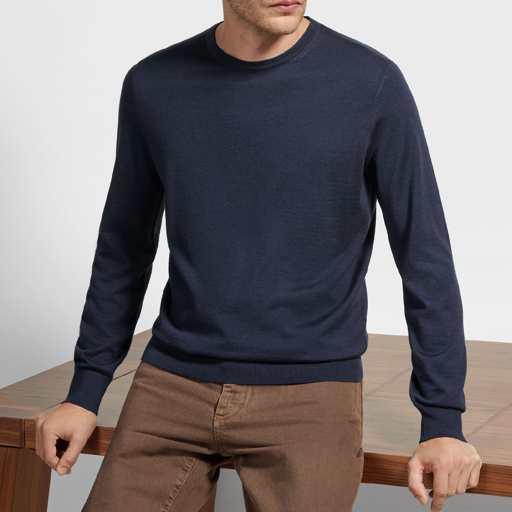 ZEGNA Mélange Cashseta Crewneck-07