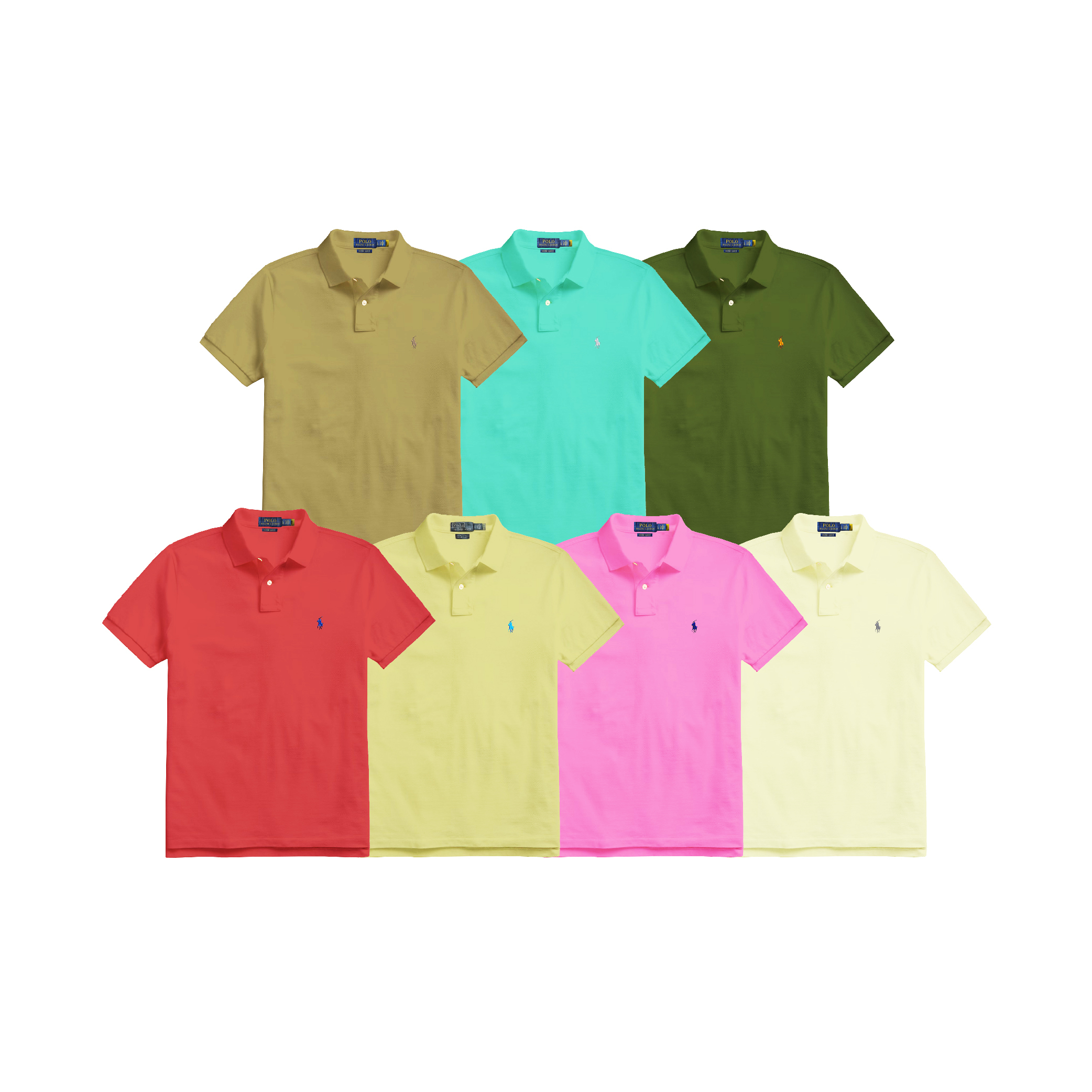 Raph Lauren Custom Slim Fit Mesh Polo Shirt-01