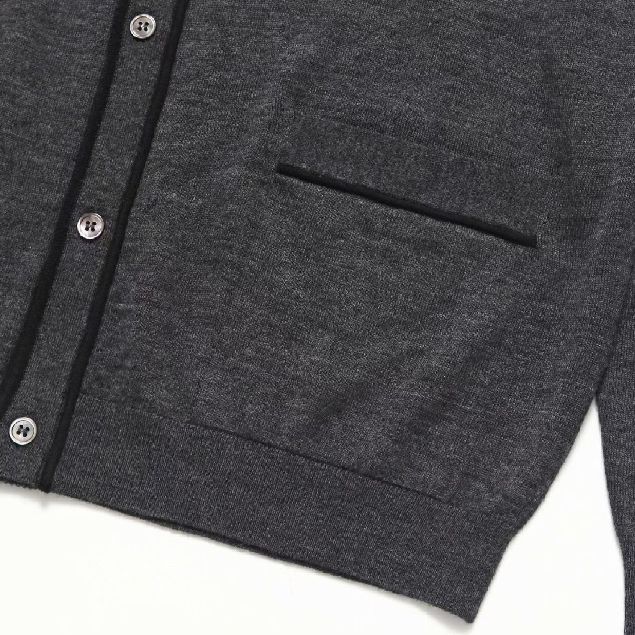 Prada Back Triangle Logo Boxy-Fit Wool-Knitted Cardigan-03