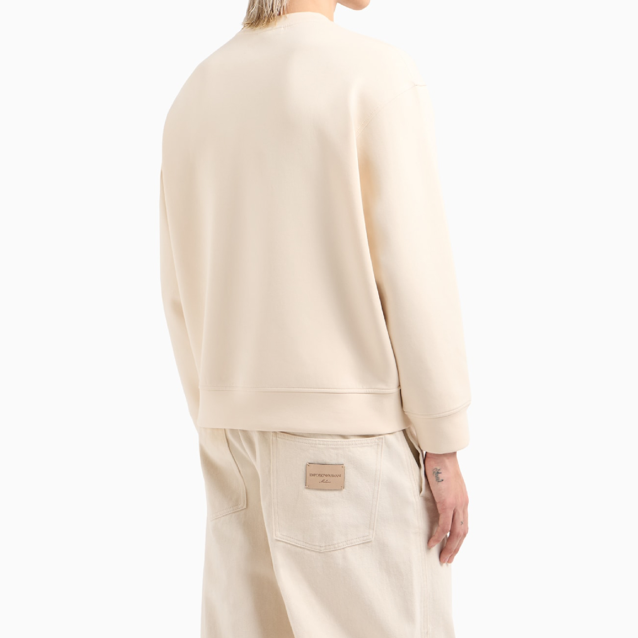 Emporio Armani Milano Embroidered Logo Crewneck Sweatshirt-10