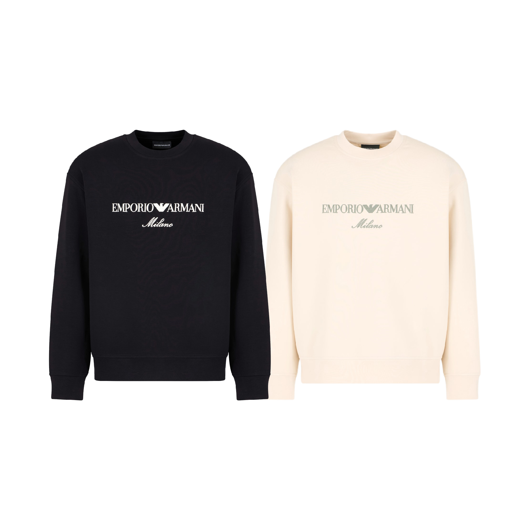 Emporio Armani Milano Embroidered Logo Crewneck Sweatshirt-01