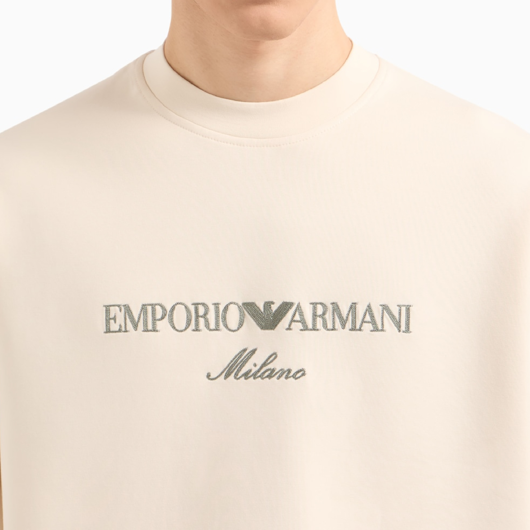 Emporio Armani Milano Embroidered Logo Crewneck Sweatshirt-05