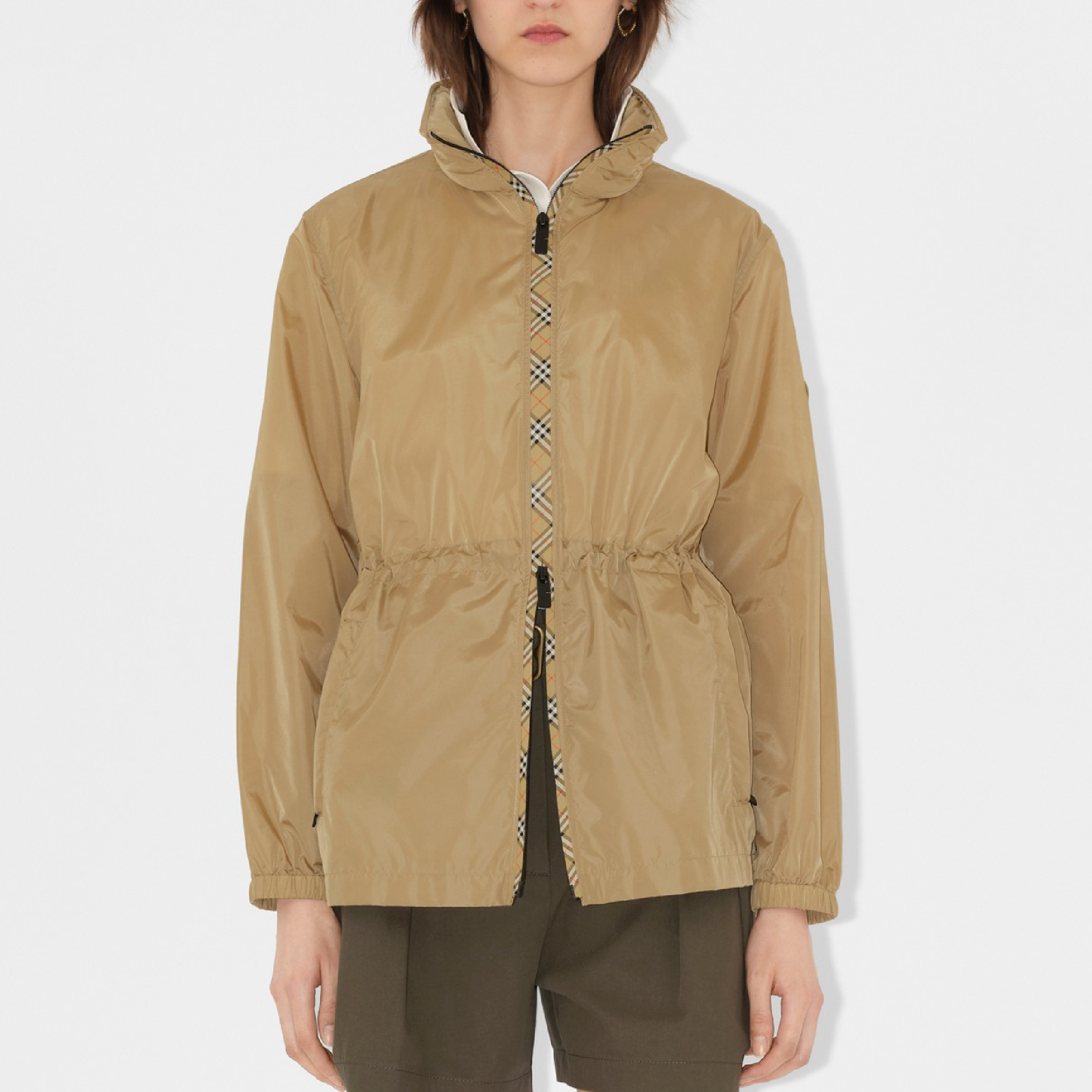 Burberry Short Checker-tape Nylon Parka-03