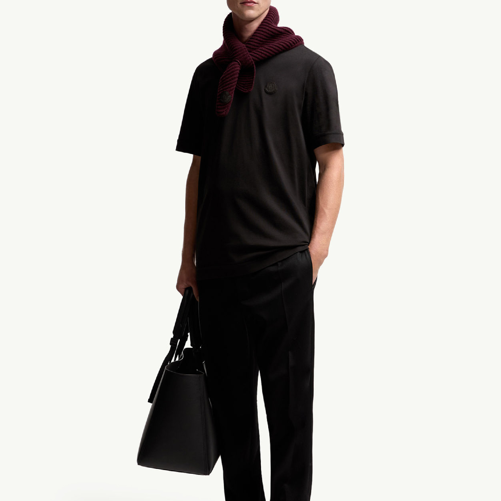 Monclerr Logo Patch Cotton T-Shirt-12