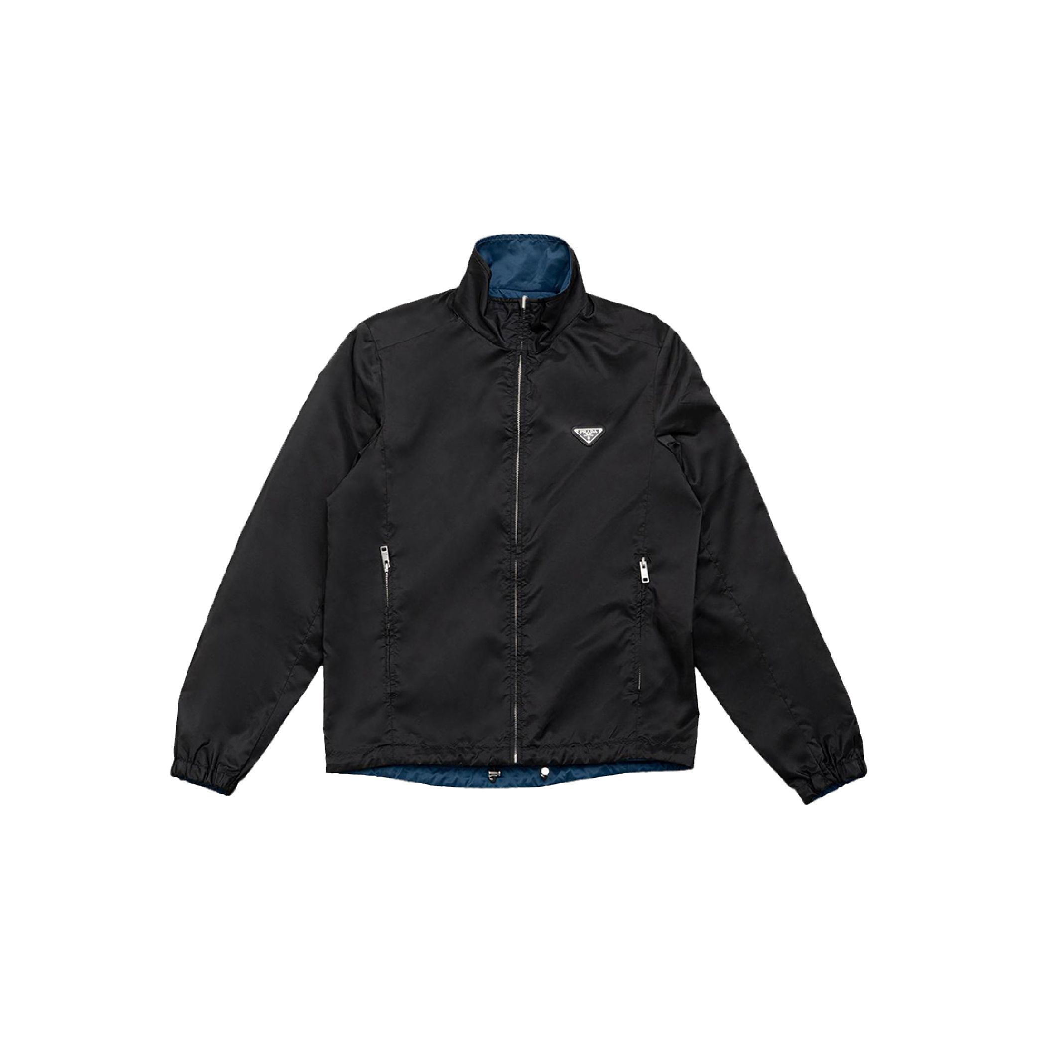 Prada Re-Nylon Black  Navy Reversible Jacket-01