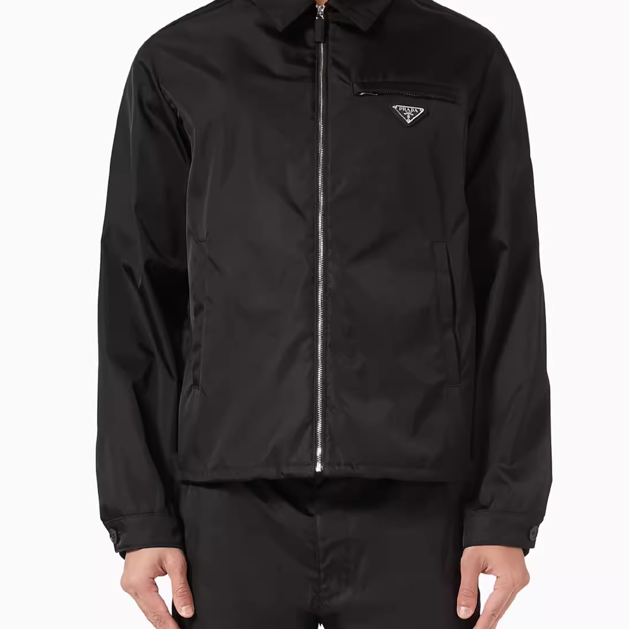 Prada Re-Nylon Black  Navy Reversible Jacket-02