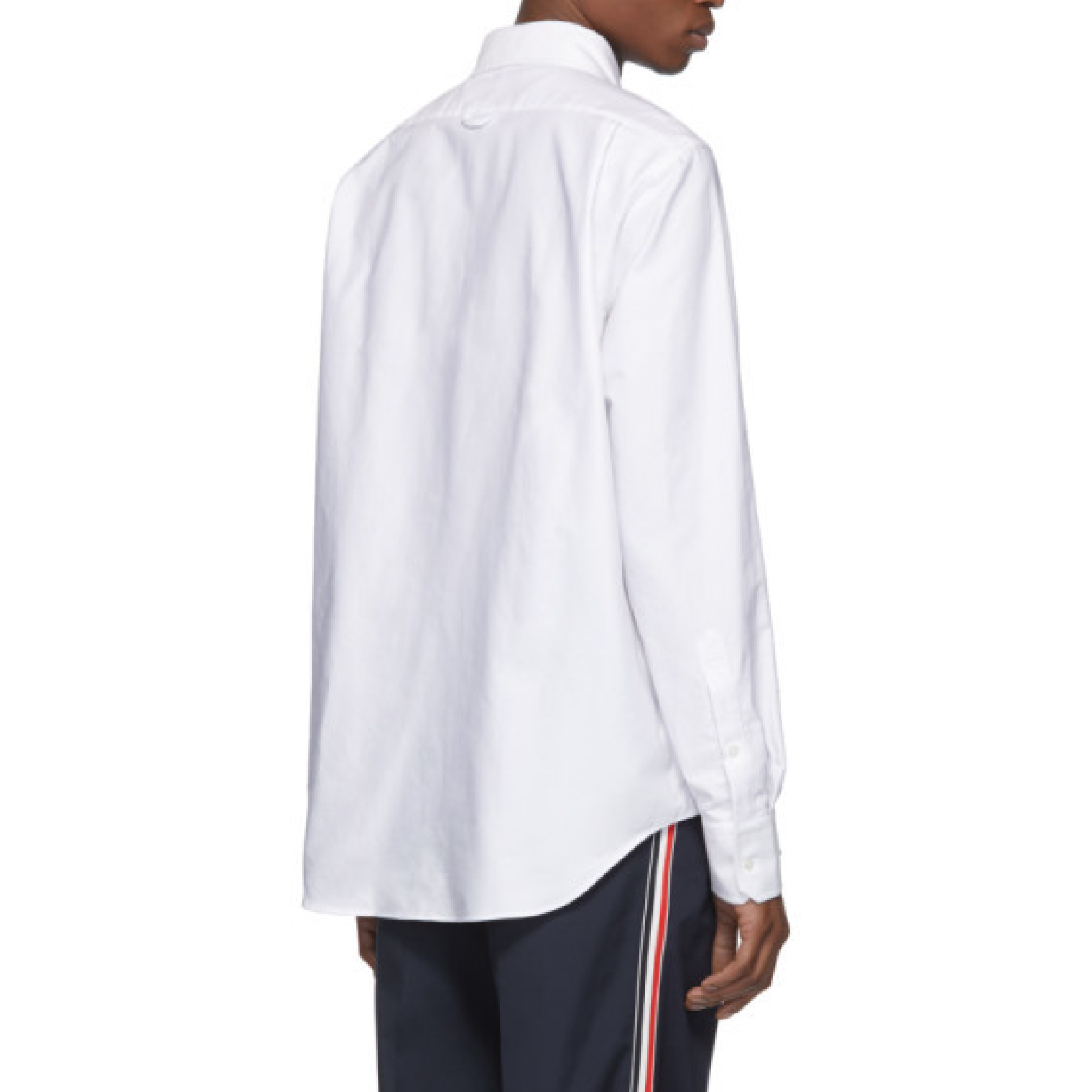 Thom Browne White Zip Front 4-Bar Shirt-04
