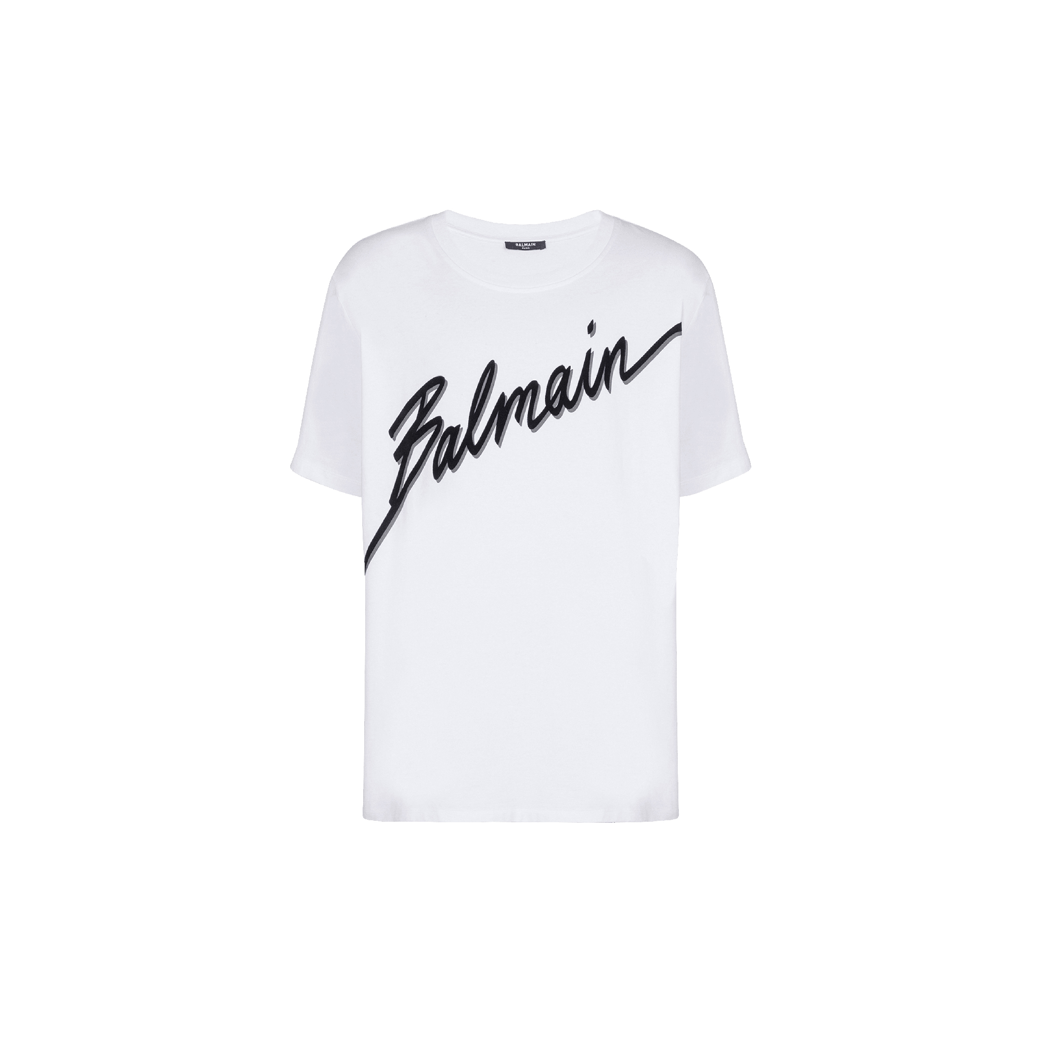 Balmain T-shirt with flocked Balmain Letter logo-01