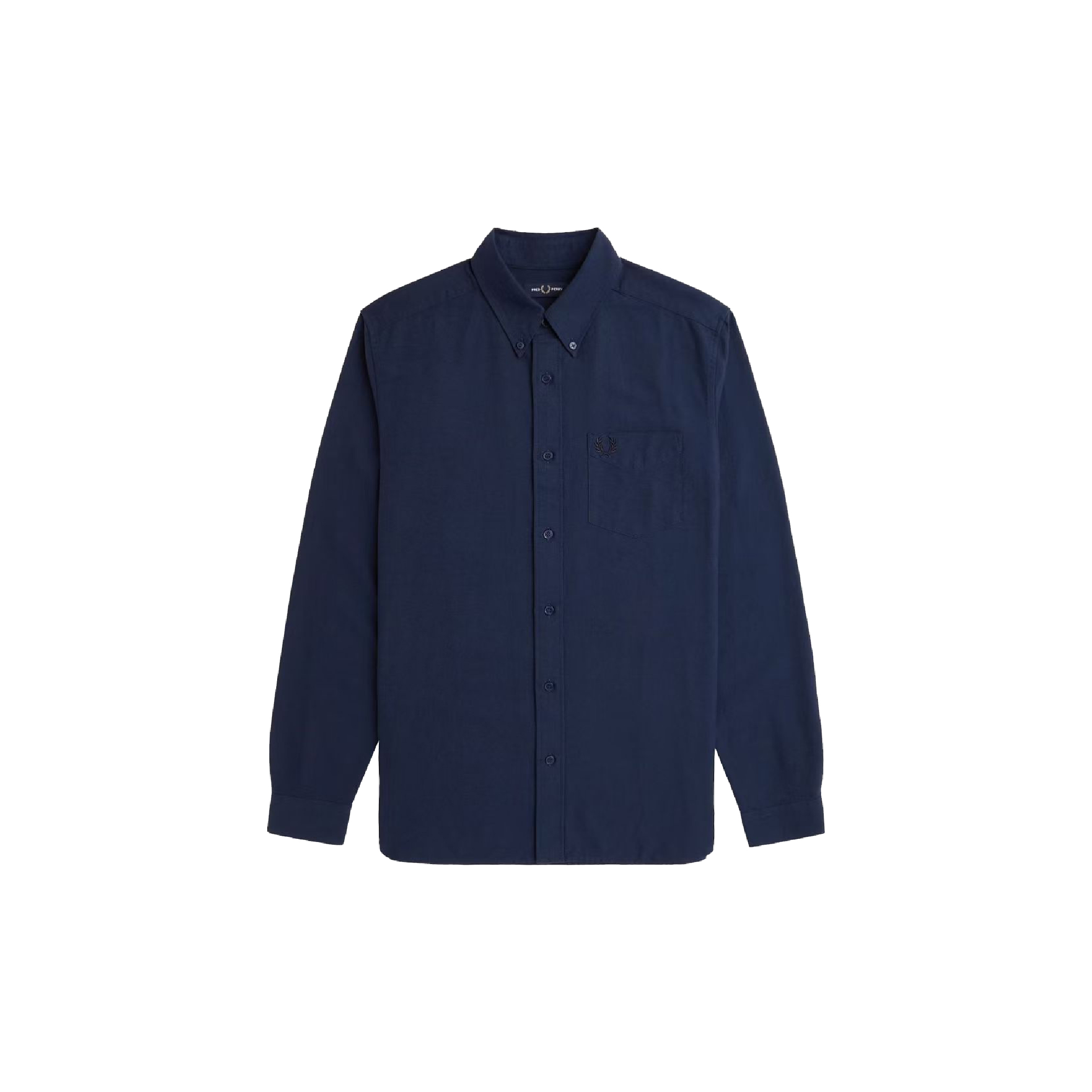 Fred Perry Dark Blue Cotton LS Collar Shirt-01