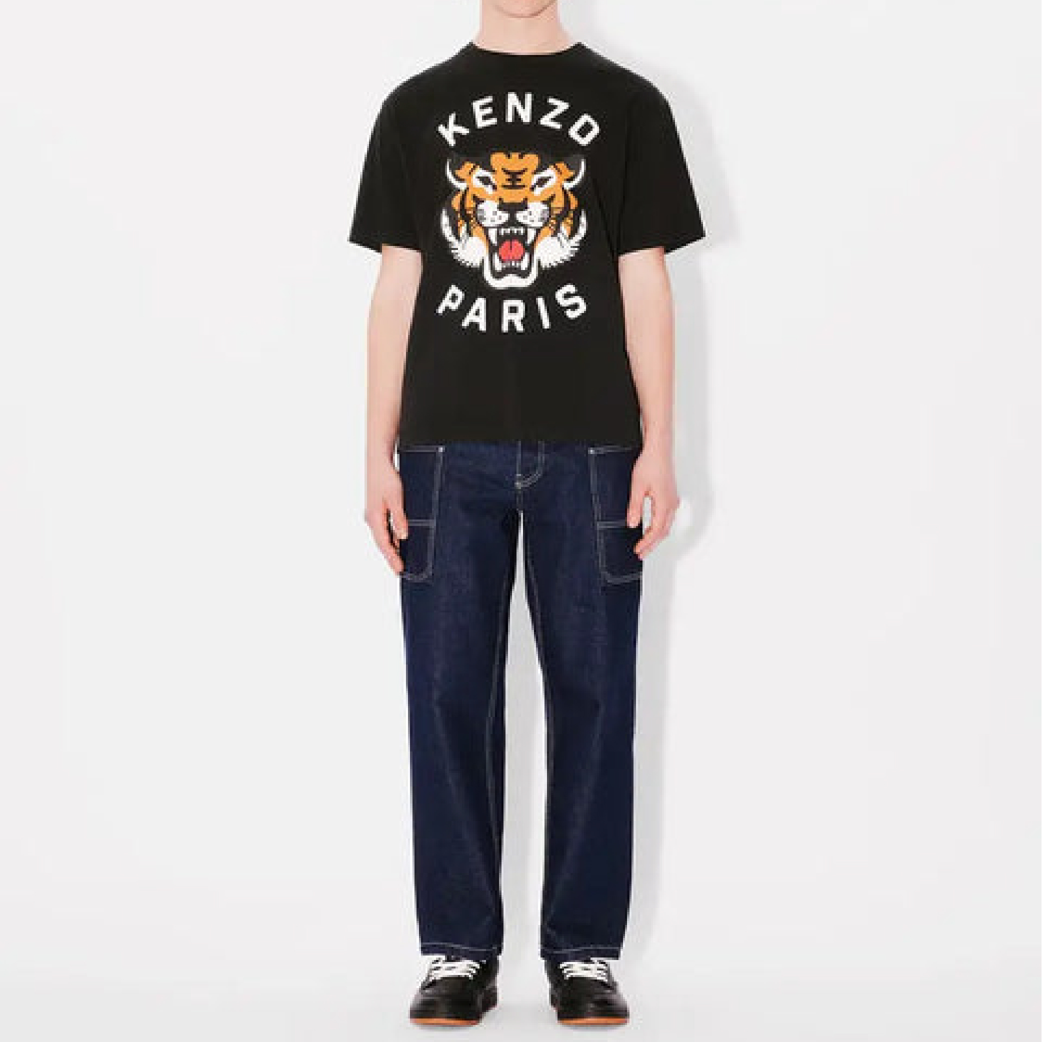 KENZO LUCKY TIGER OVERSIZE T-SHIRT, BLACK-06
