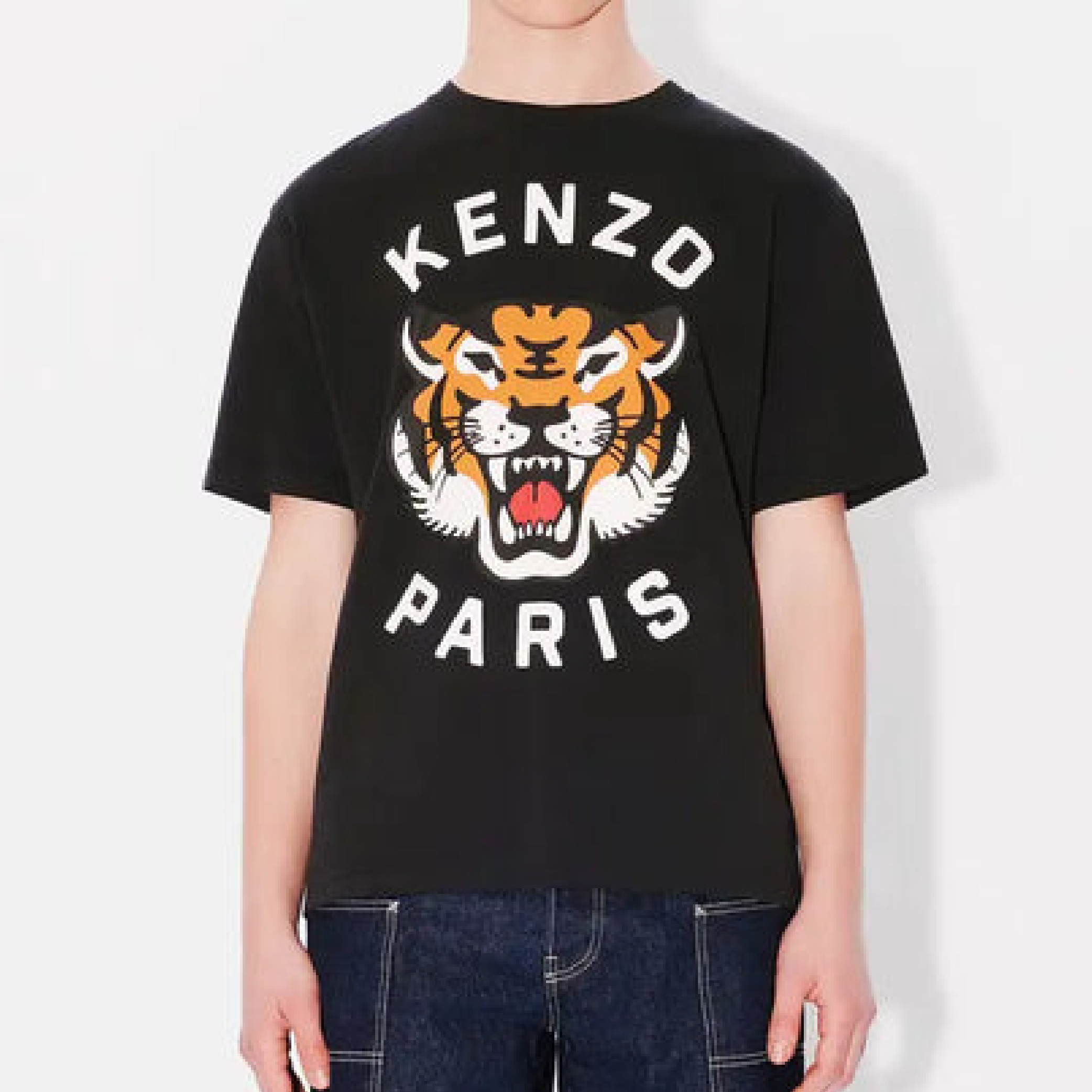 KENZO LUCKY TIGER OVERSIZE T-SHIRT, BLACK-04
