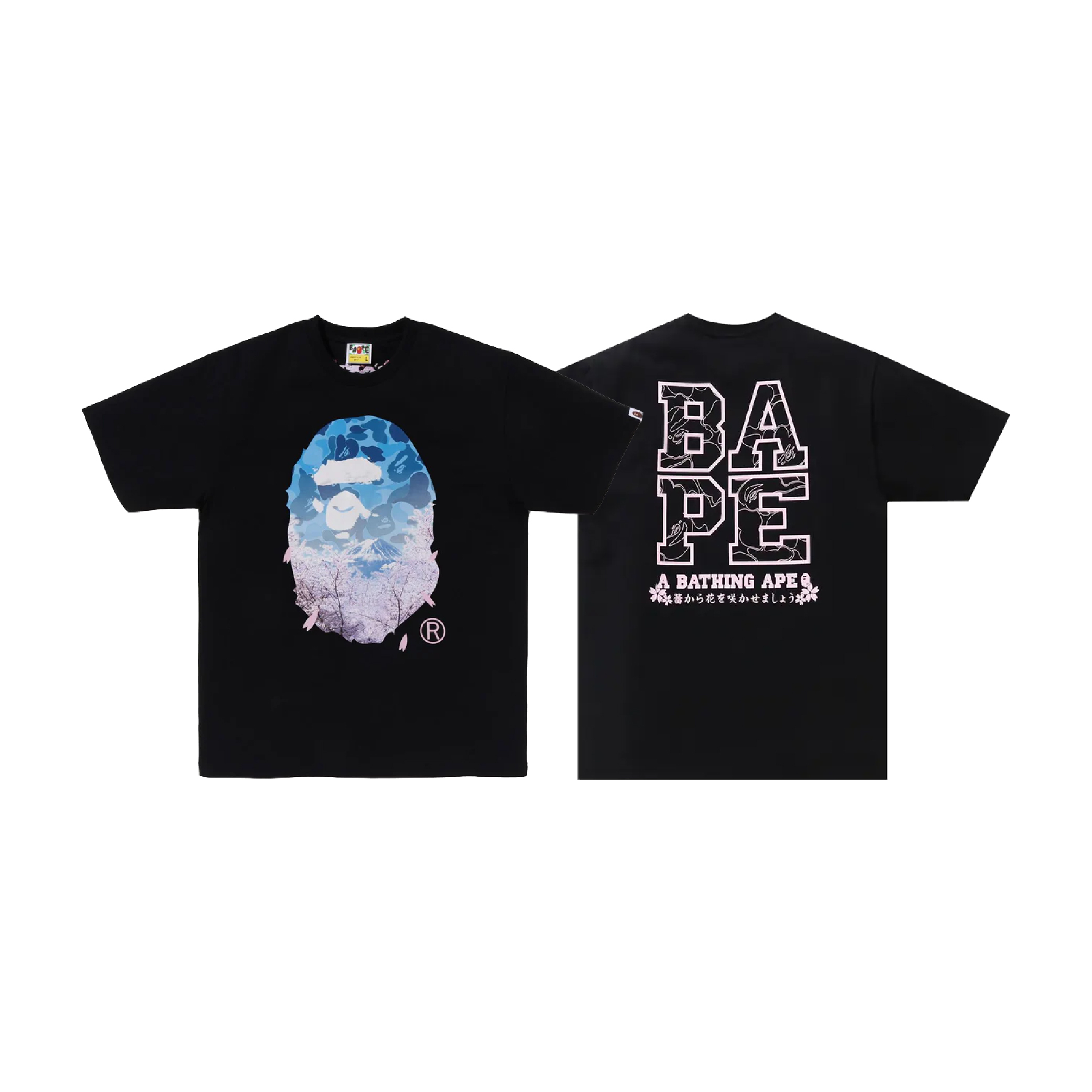BAPE A Bathing Ape Sakura Photo Ape Head Tee-01