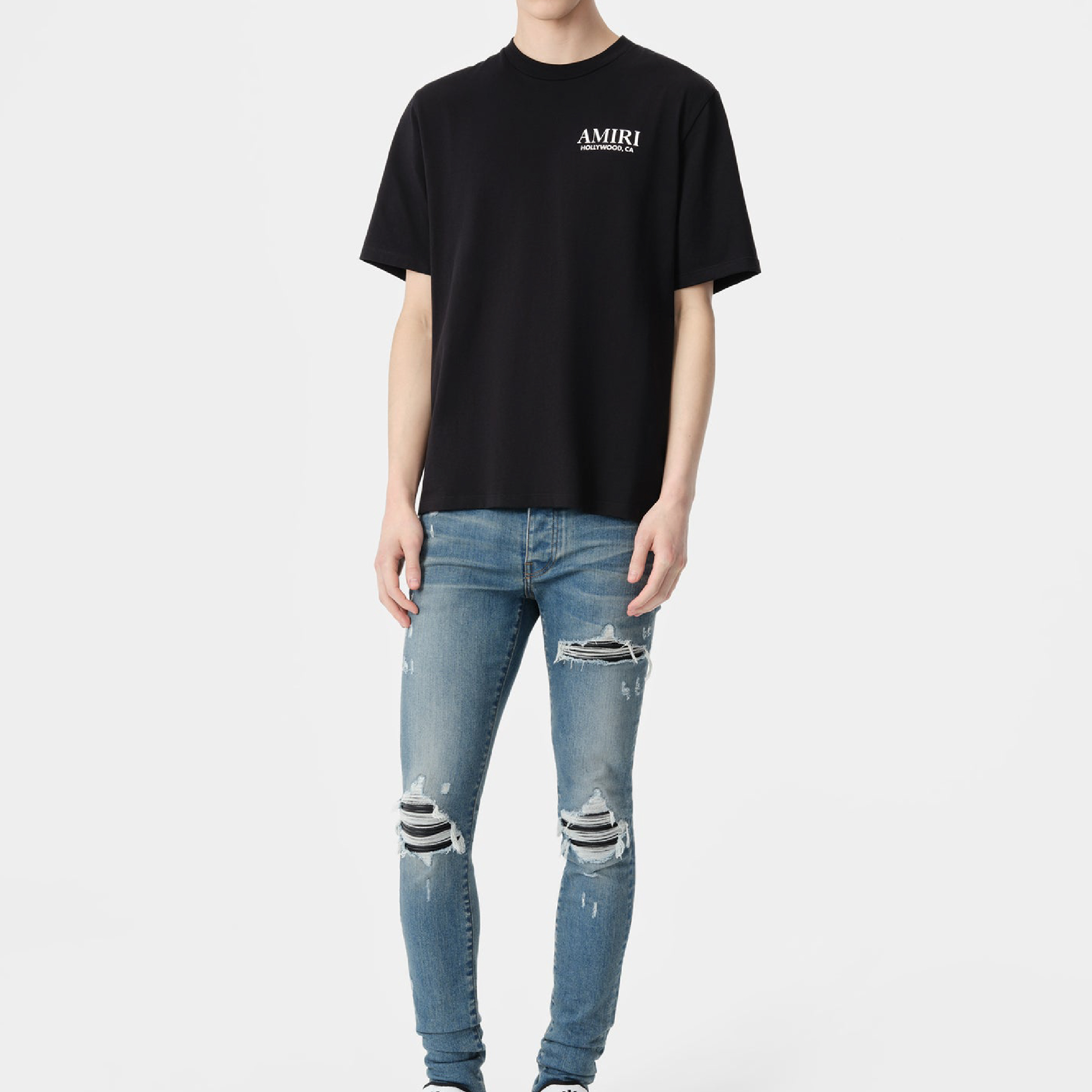 Amiri Bones Stacked T-Shirt in Black (8)
