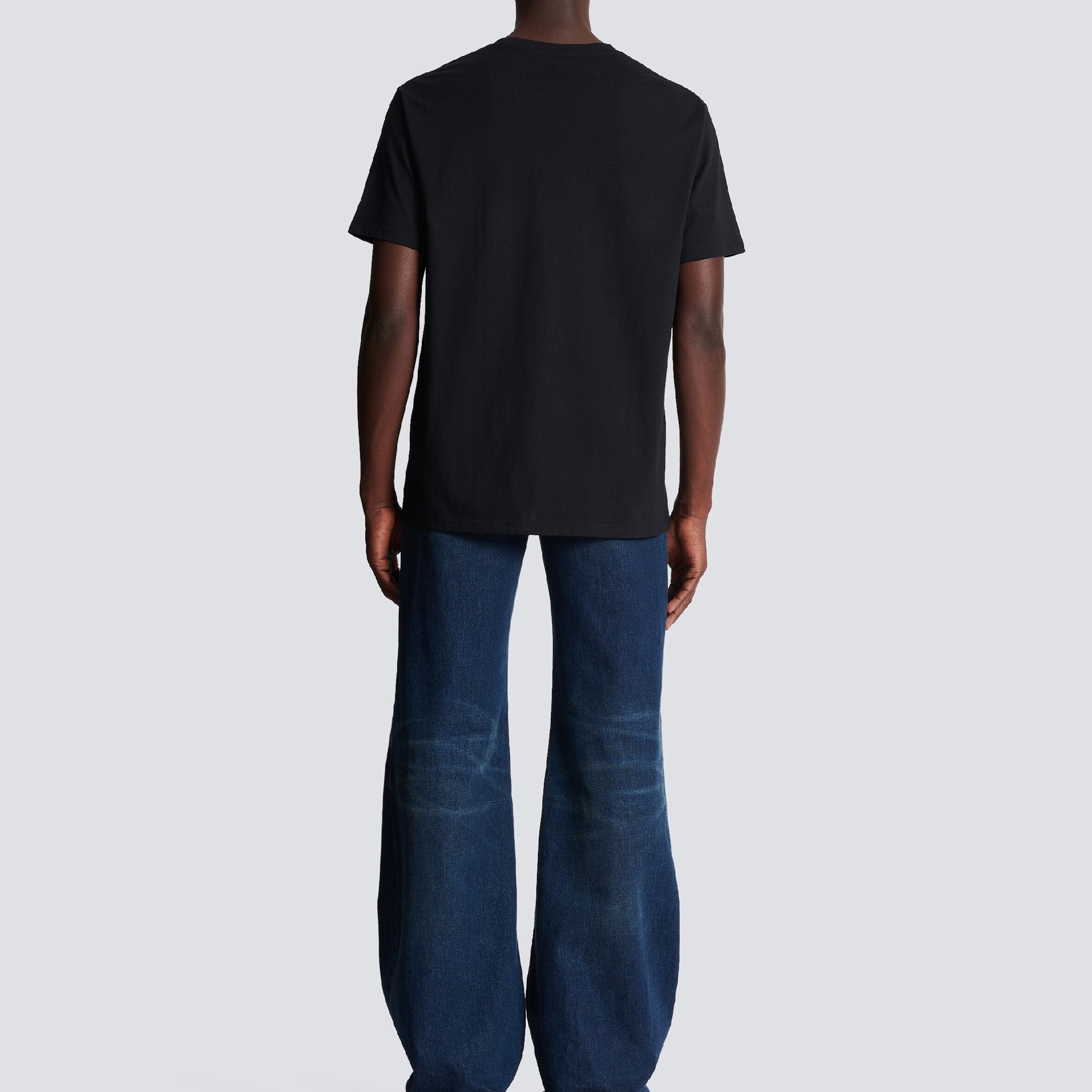 Balmain Metallic flocked Balmain T-shirt-06