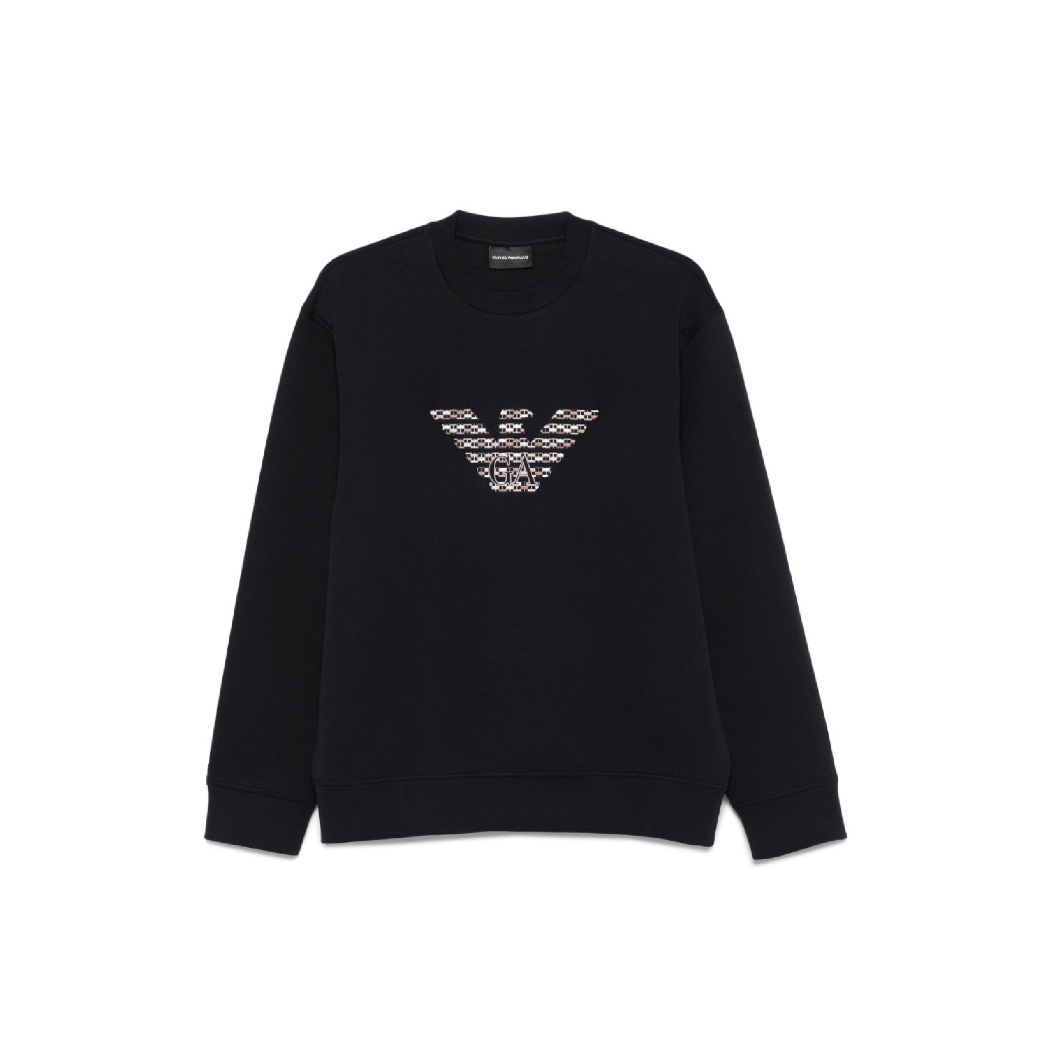 Emporio Armani eagle-emblem embroidered sweatshirt-01