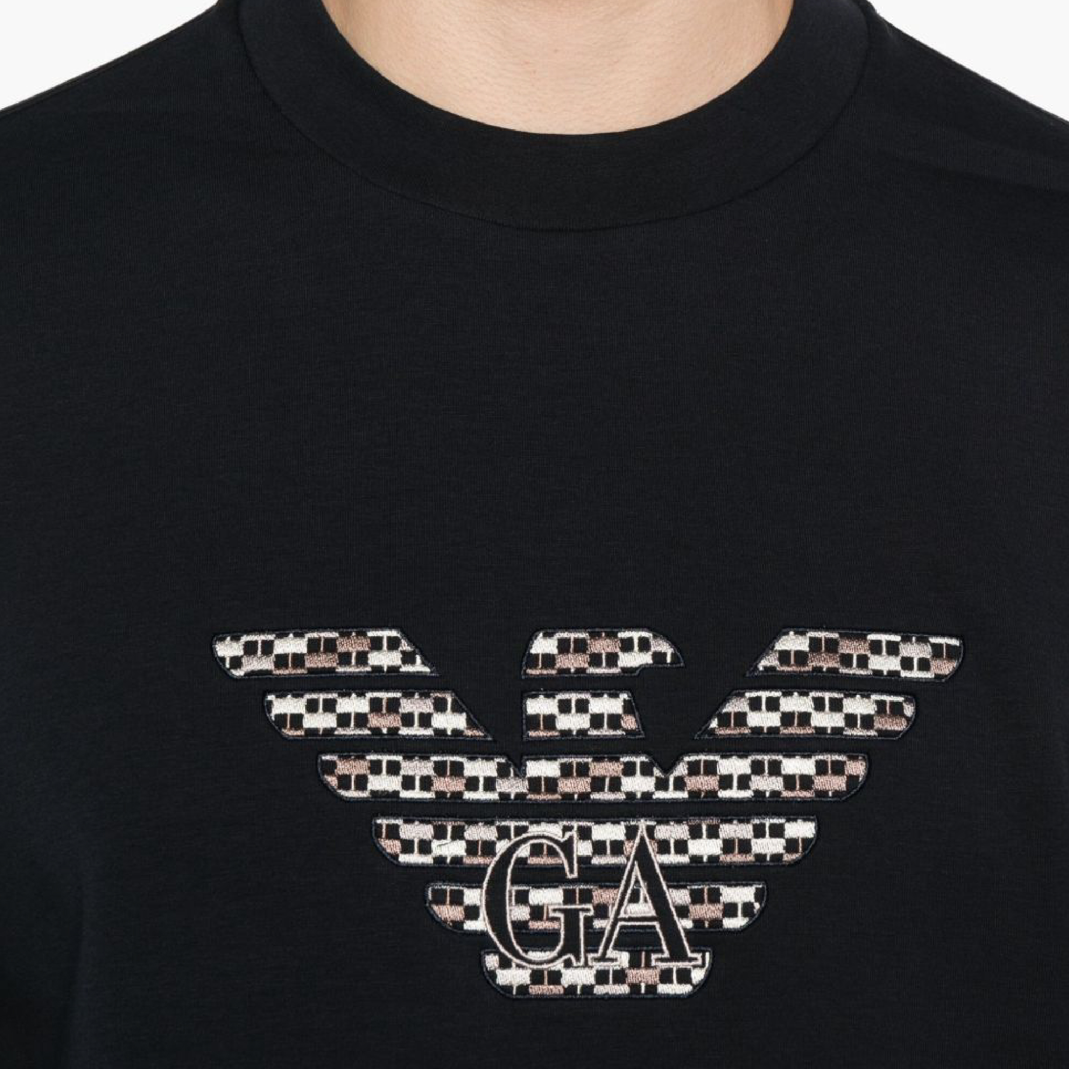 Emporio Armani eagle-emblem embroidered sweatshirt-02